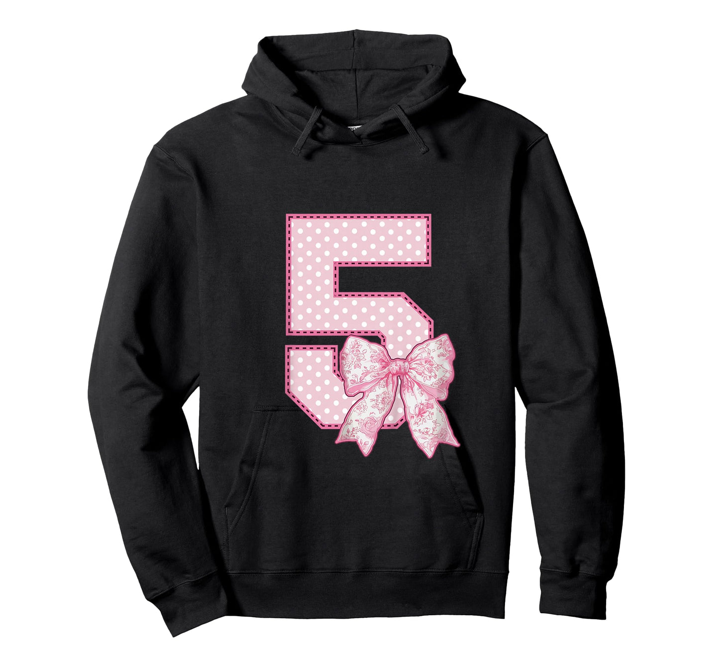 Kids 5th Birthday Shirt Girl Coquette Bow Kids Five 5 Year Old T-Shirt