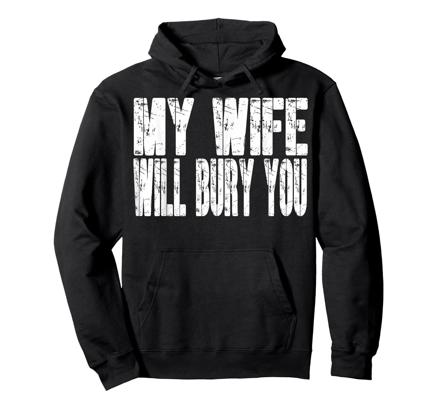 Retro My Wife Will Bury You Funny Couple Married Jokes T-Shirt