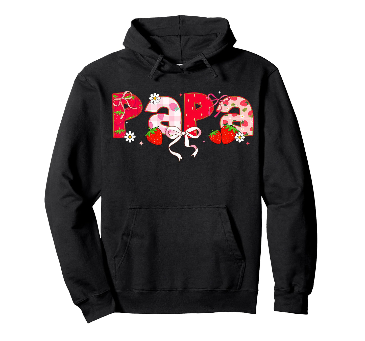 Strawberry papa Coquette Bow First Birthday T-Shirt