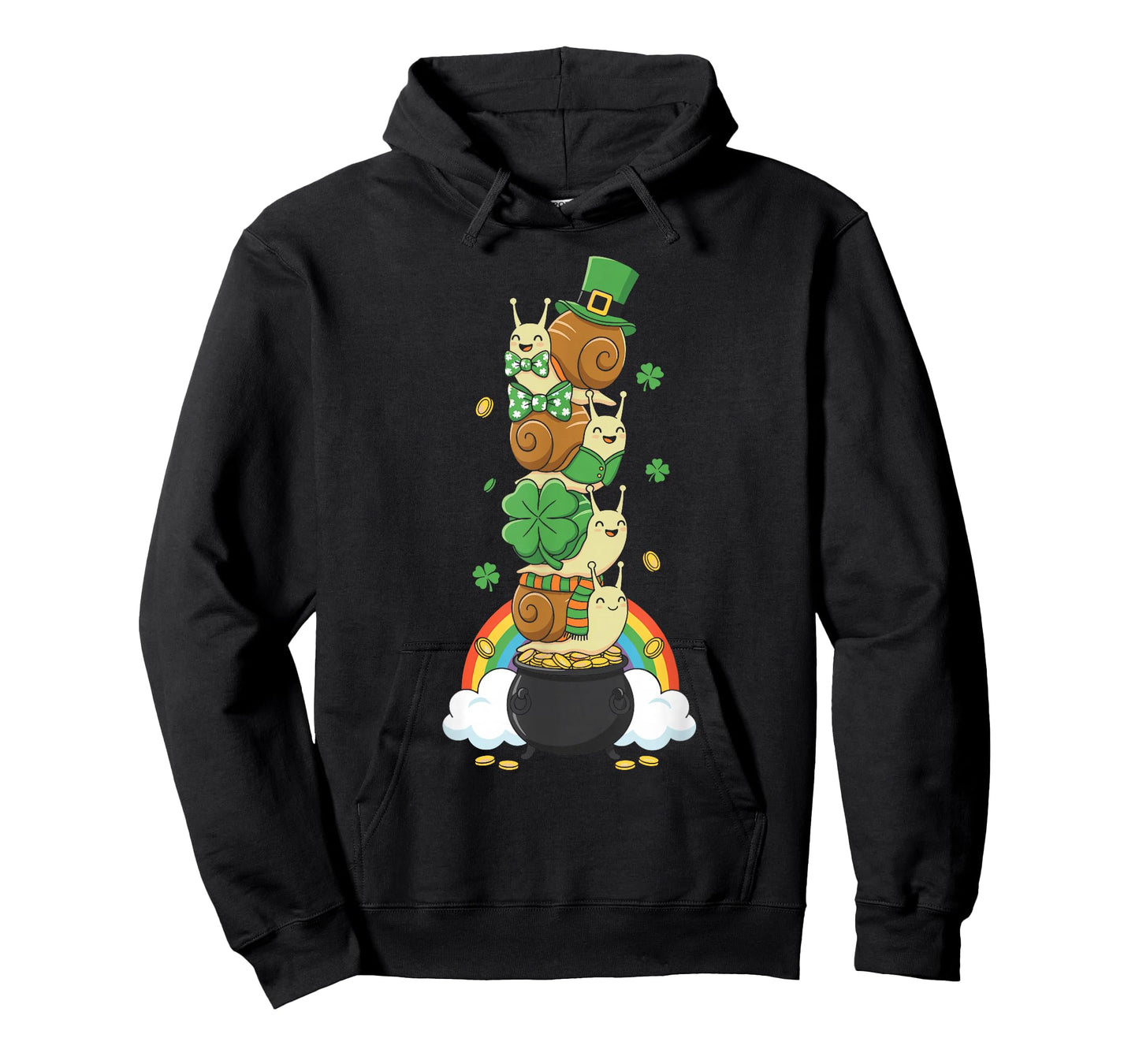 Funny Snail Clover St Patricks Day Womens Mens Kids T-Shirt