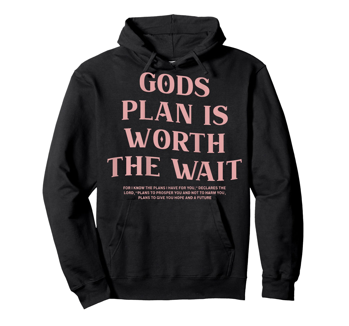 God's Plan is Worth The Wait Bible Verse Christian (On Back) T-Shirt