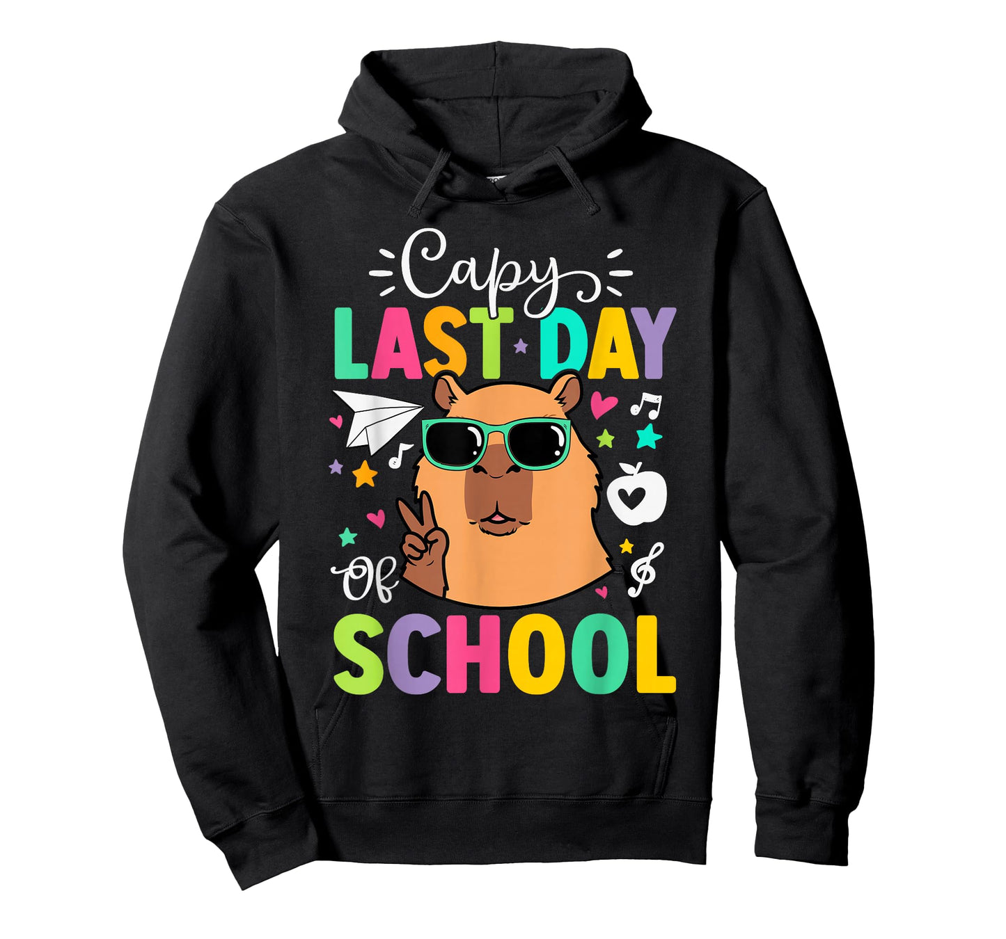 Capy Last Day of School Capybara Graduation Funny Quote T-Shirt
