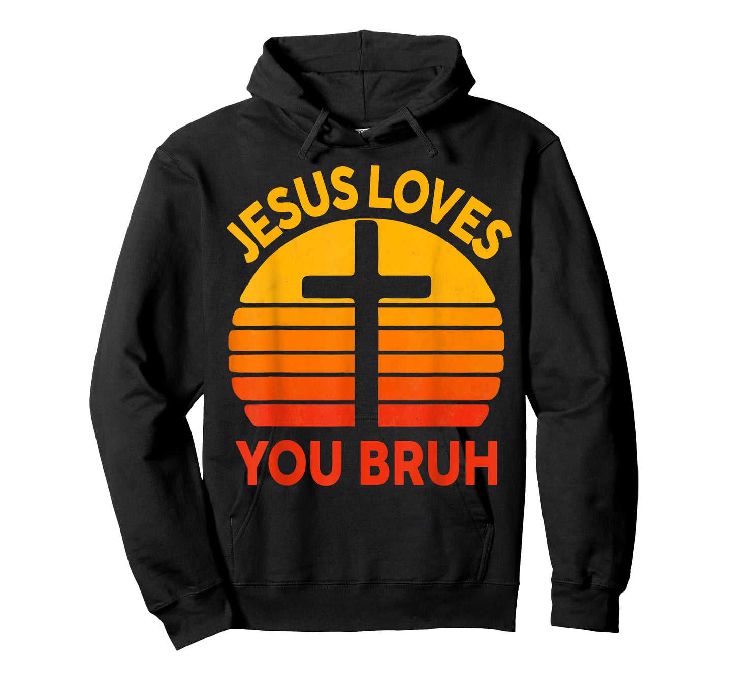 Jesus Loves You Bruh Cross Christian Vintage Faith Based T-Shirt