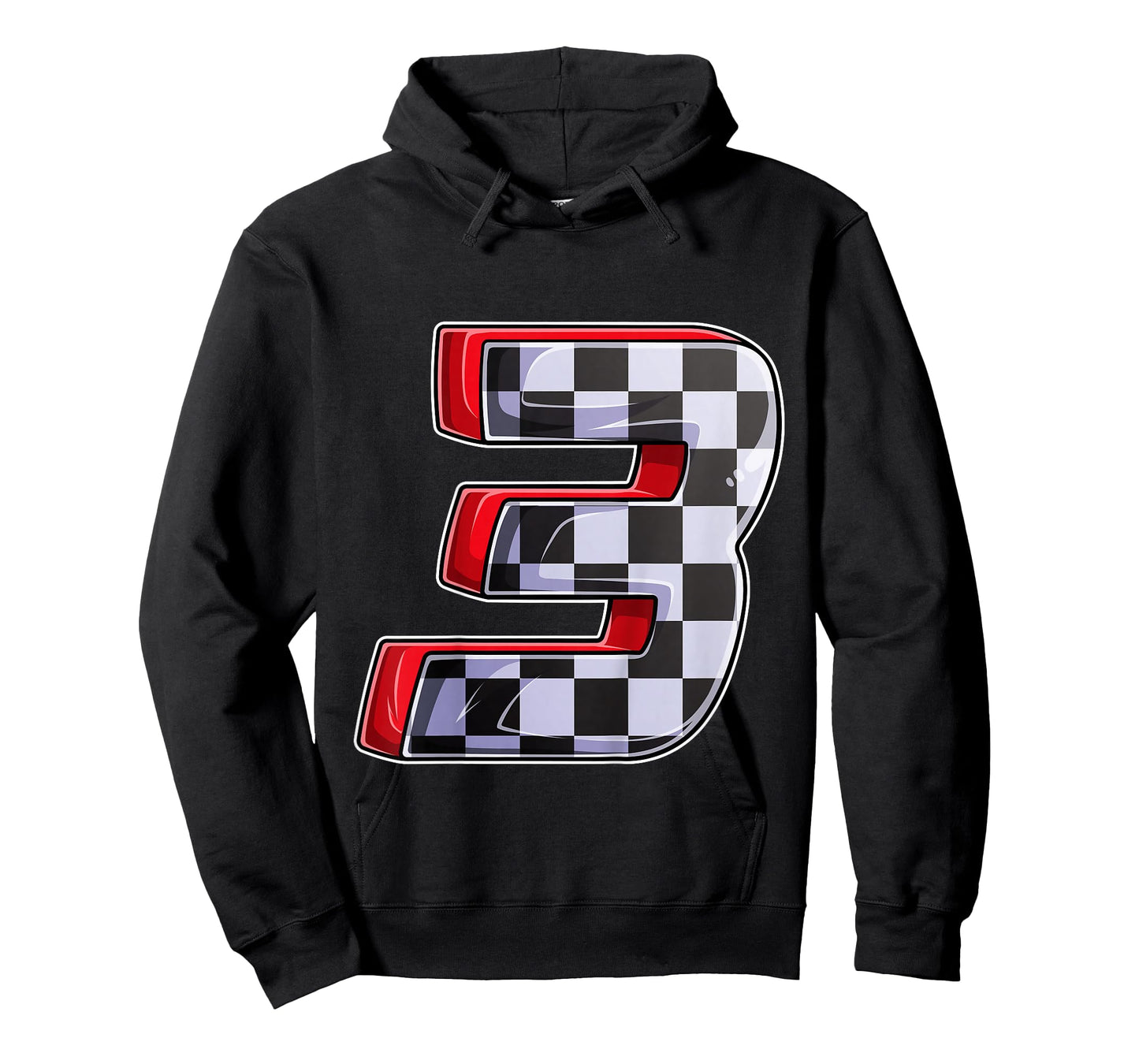 Boy Birthday 3 Three Race Car 3rd Birthday Racing Team Flag T-Shirt