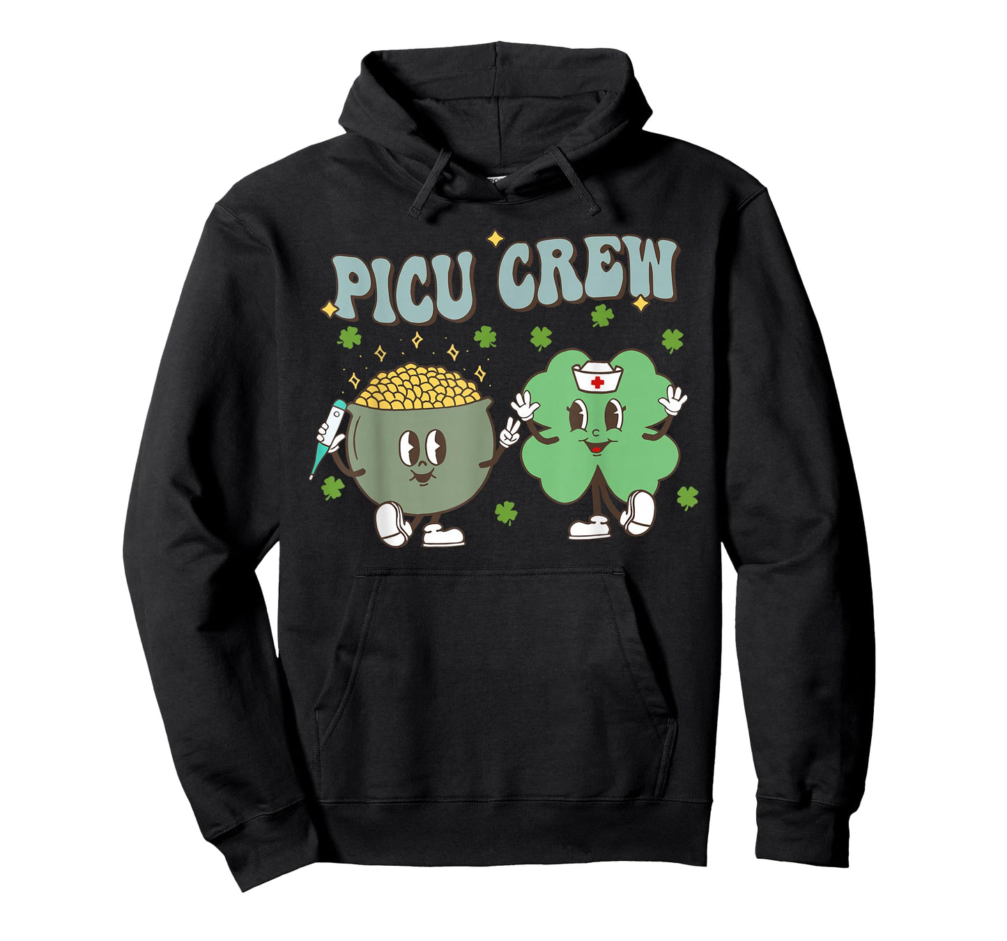 PICU Crew Shamrock St Patricks Day Pediatric ICU Nurse RN T-Shirt