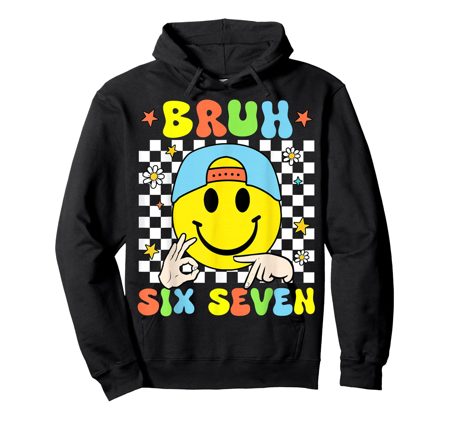 Funny Six Seven Bruh 67 Meme Gen Alpha Slang 6 7 Boys Kids T-Shirt