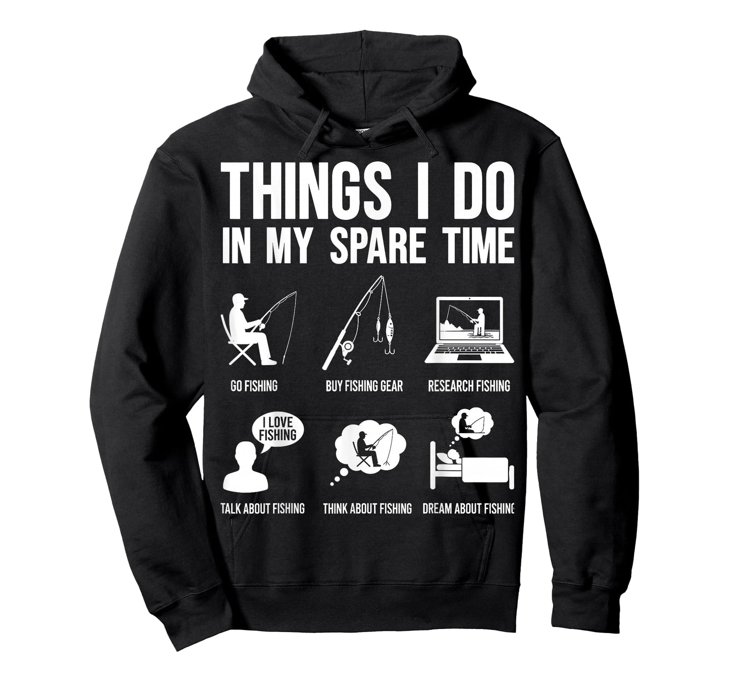 Things I Do in My Spare Time Fishing Fisherman Dad Men Fish T-Shirt