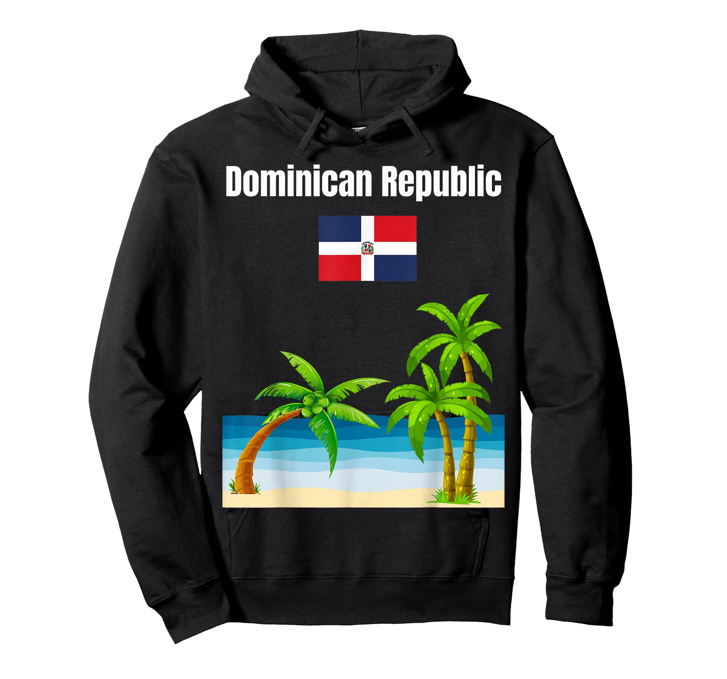 Dominican Republic Flag Beach Lover Travel Souvenir T-Shirt