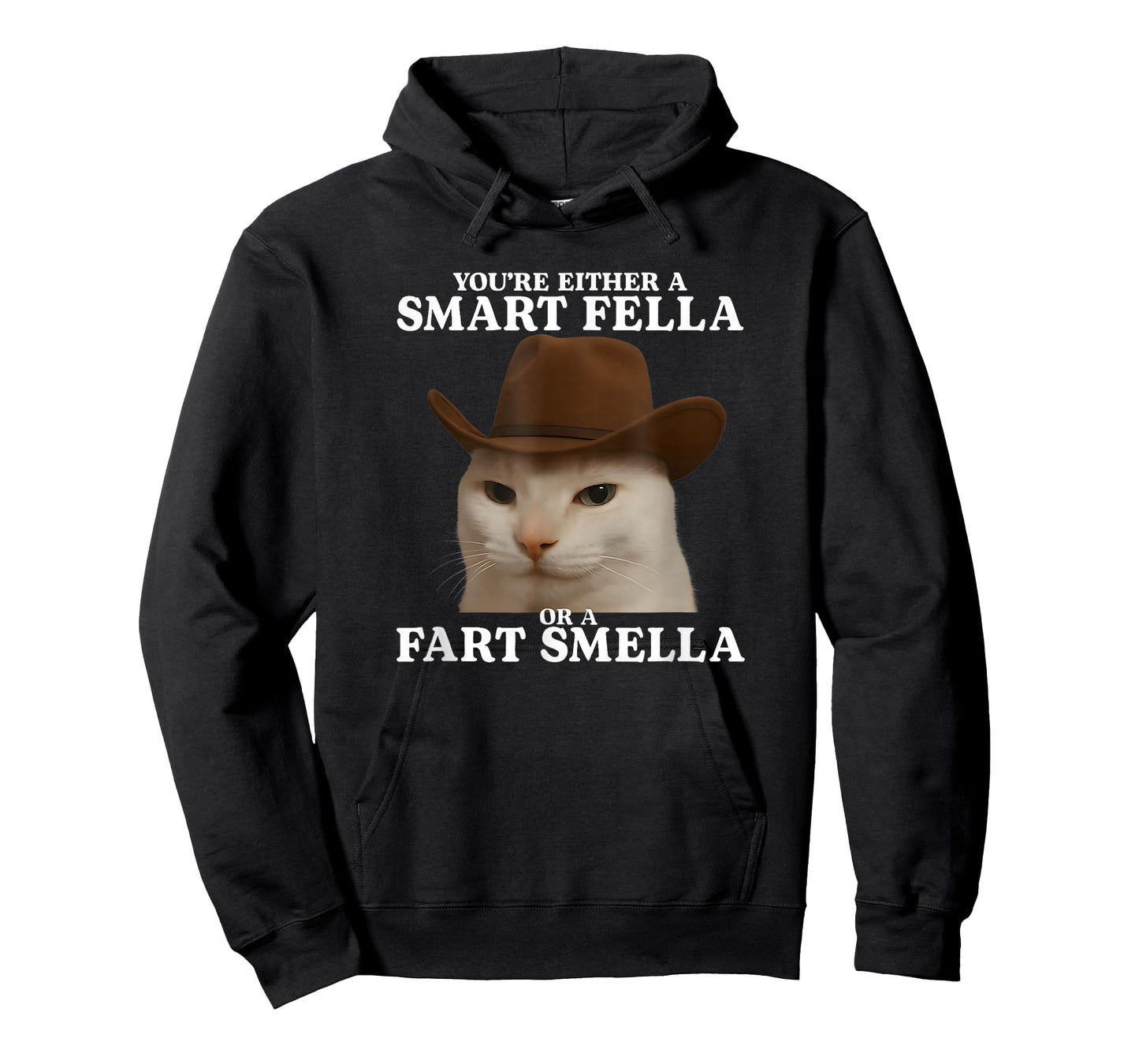 You're Either a Smart Fella or a Fart Smella Funny Cat Meme T-Shirt