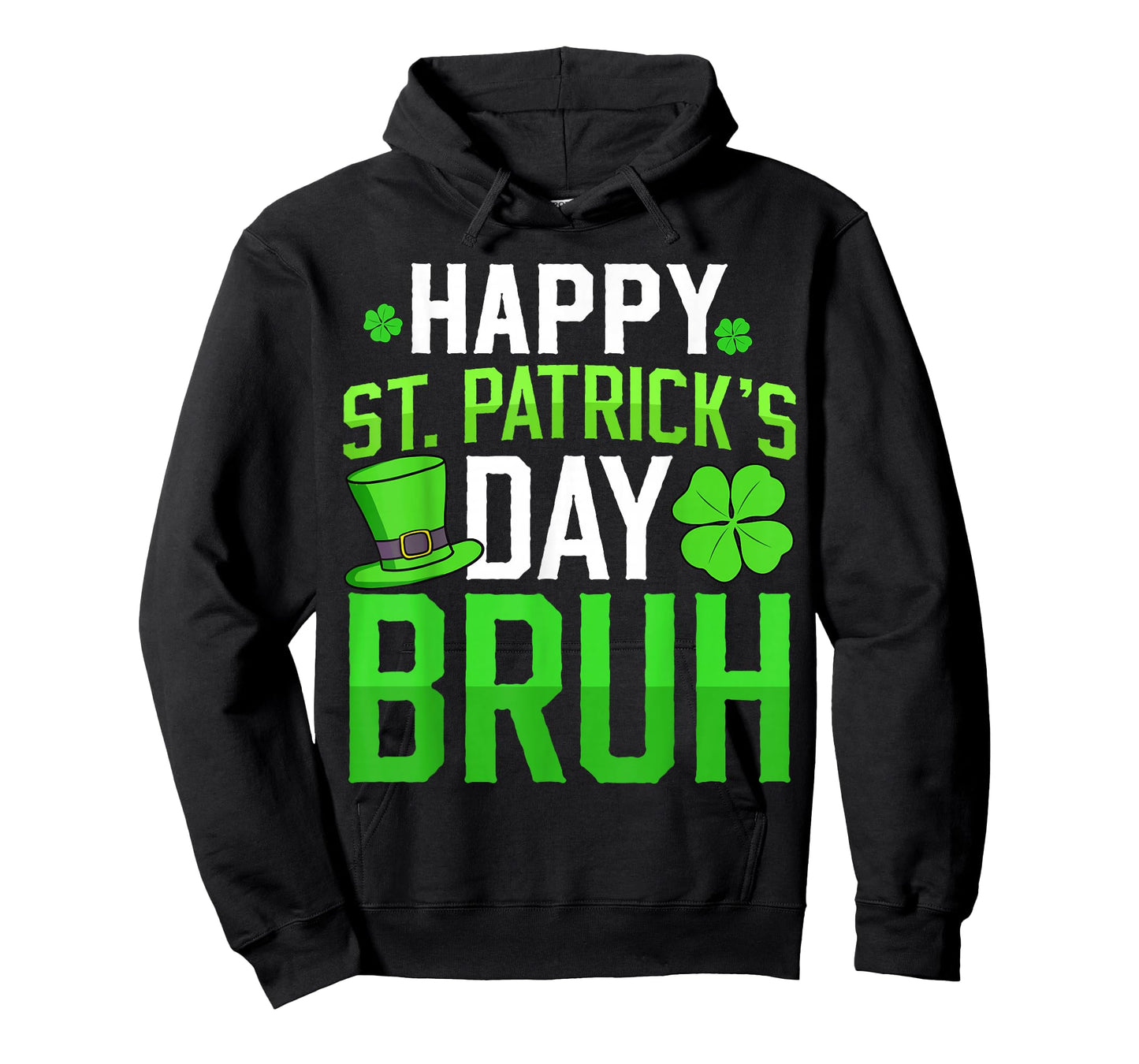 Happy St Patricks Day Bruh Kids Boys Lucky Clover Shamrock T-Shirt