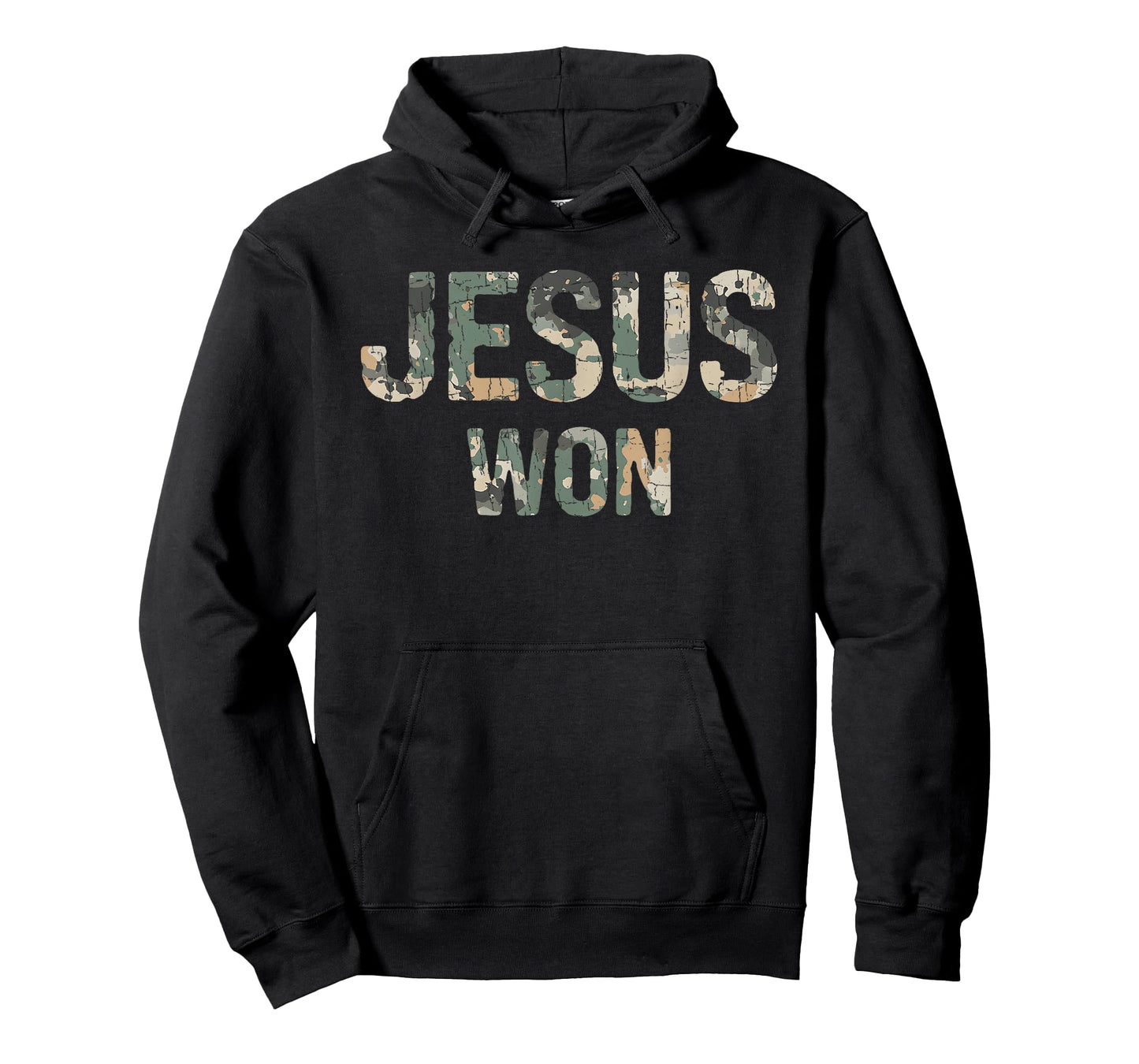 Vintage Camo Jesus Won Camouflage Natural T-Shirt