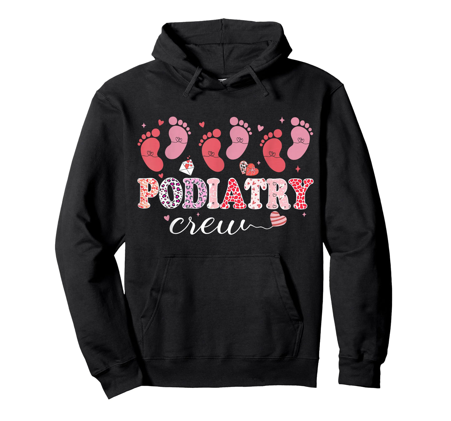 Podiatry Crew Footprint Podiatrist Foot Dr Nurse Valentines T-Shirt