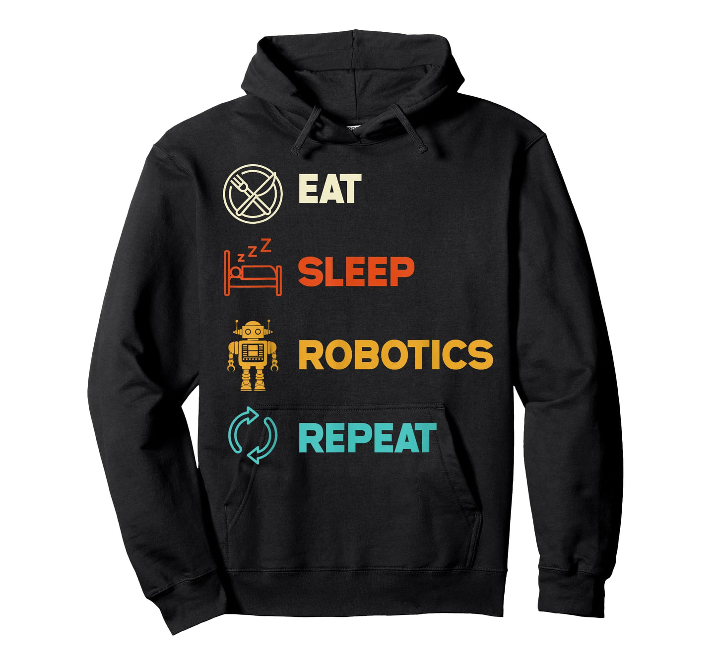 Funny Robotics Engineer Eat Sleep Robotics Repeat Vintage T-Shirt