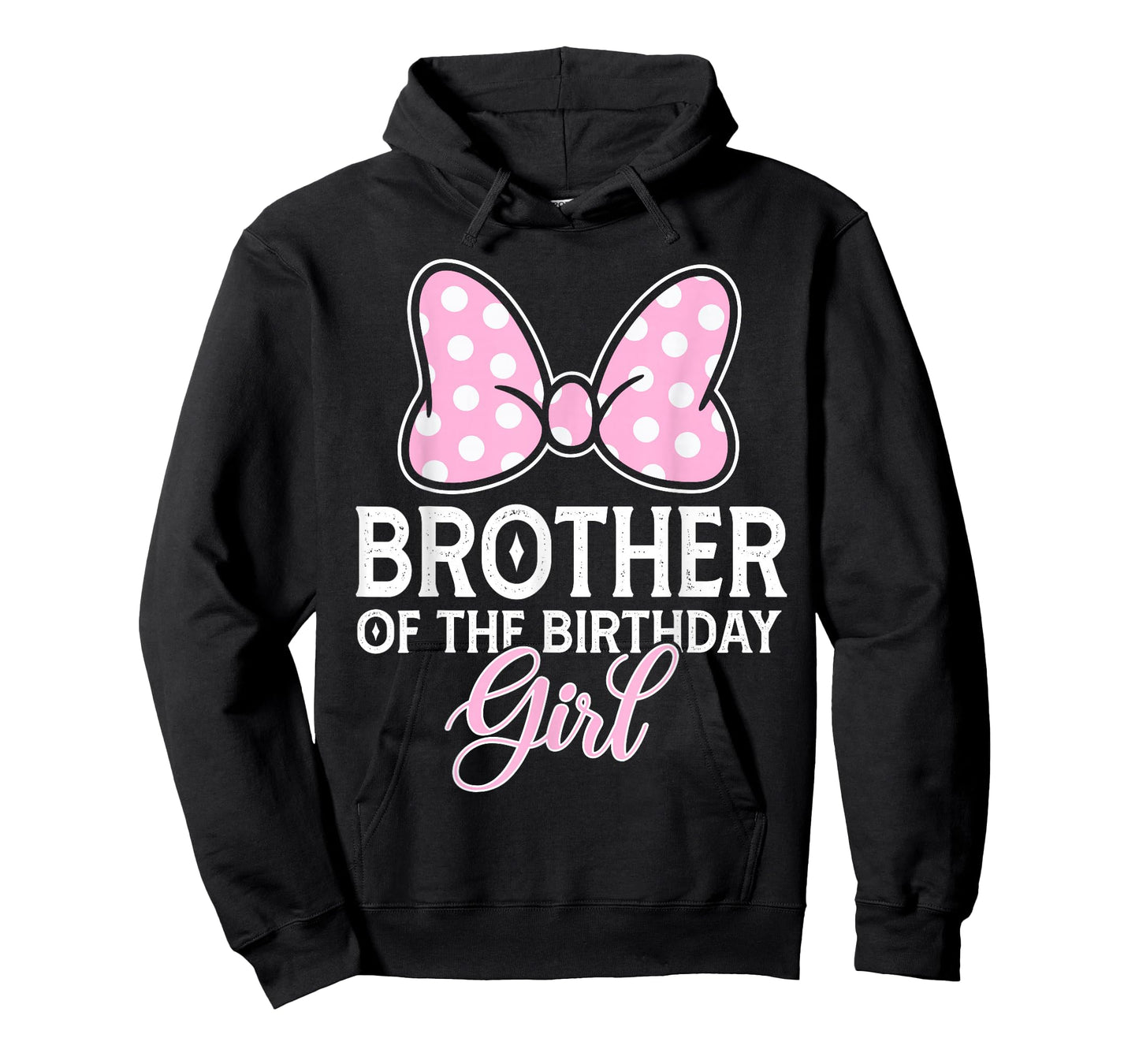 Brother of The Birthday Girl Cute Pink Bow Family Matching T-Shirt