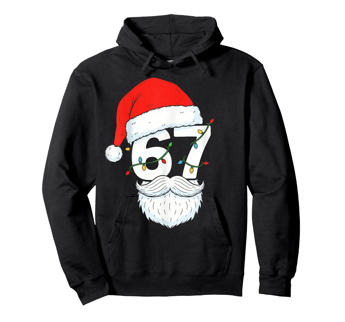 Trending Six Seven Meme Christmas 67 Santa Face Men Boys T-Shirt