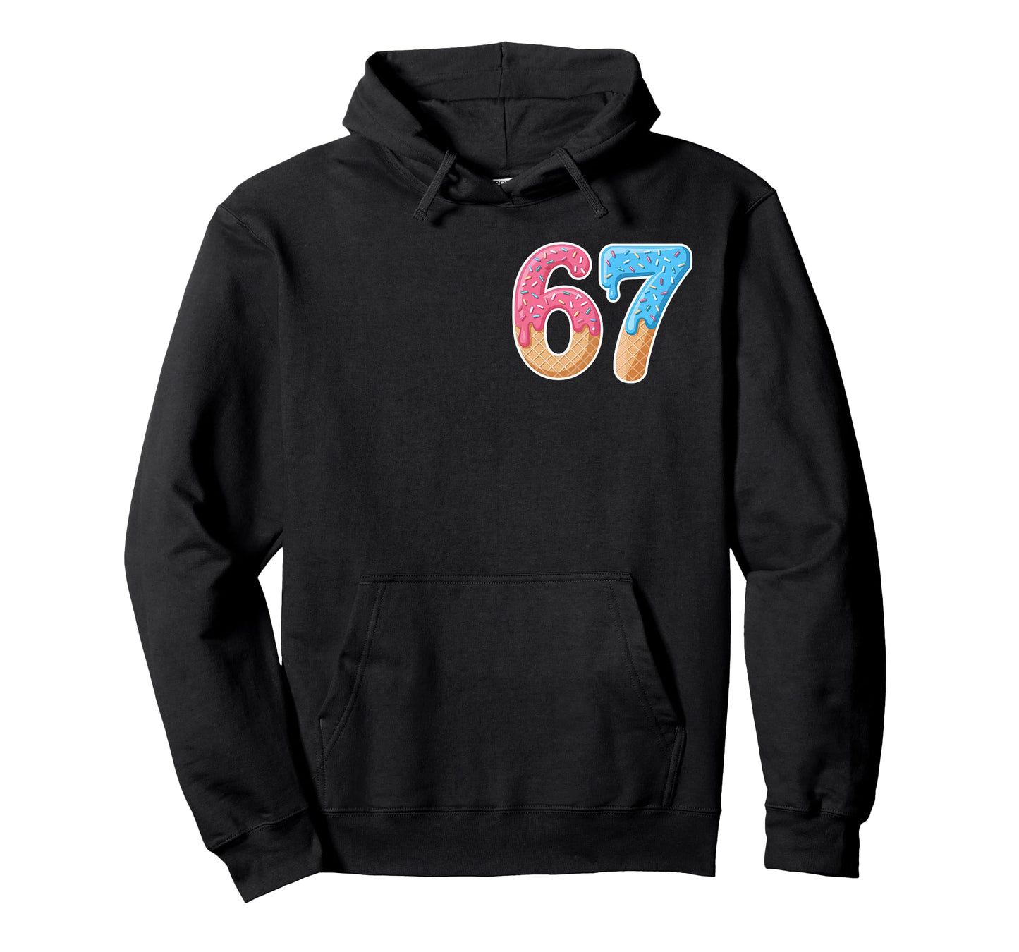 67 Six Seven 6 7 Meme Ice Cream Drip Front and Back T-Shirt