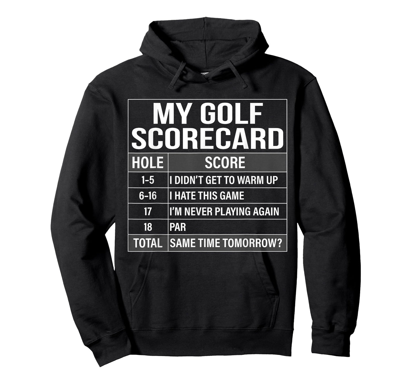 Golf Scorecard Funny Golfing Lover Self-Deprecating Golfer T-Shirt