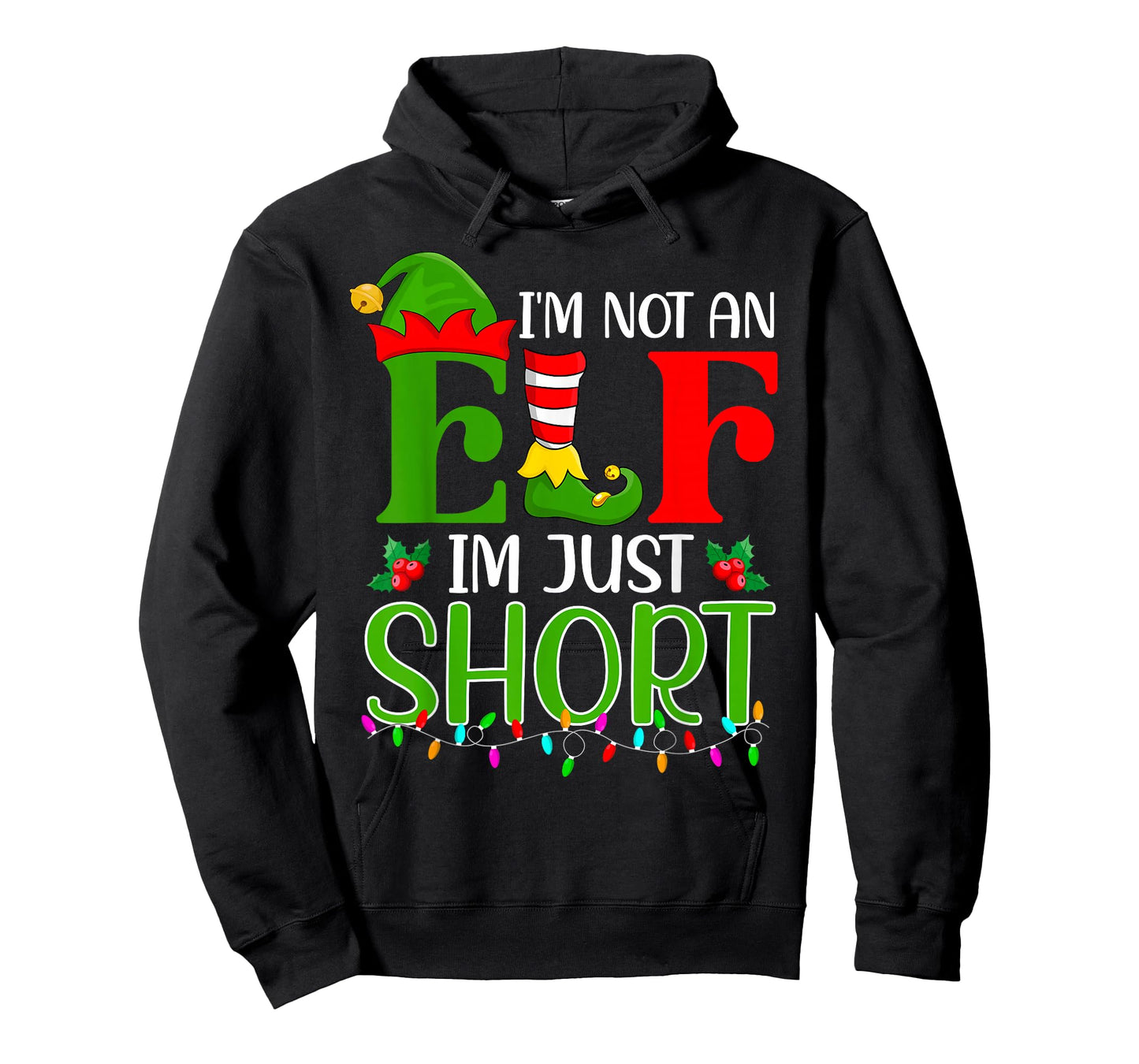 Funny Short Elf Squad I'm Not an Elf Im Just Short Christmas T-Shirt