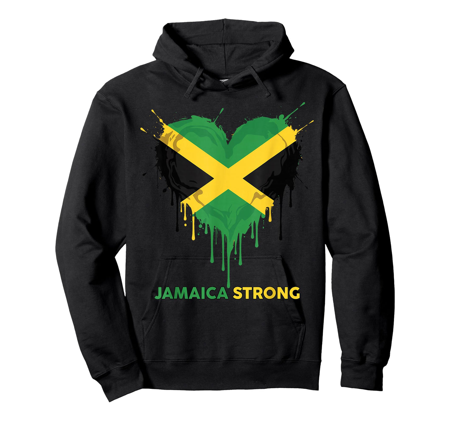 Jamaica Strong Shirt Watercolor Love Heart Pride T-Shirt