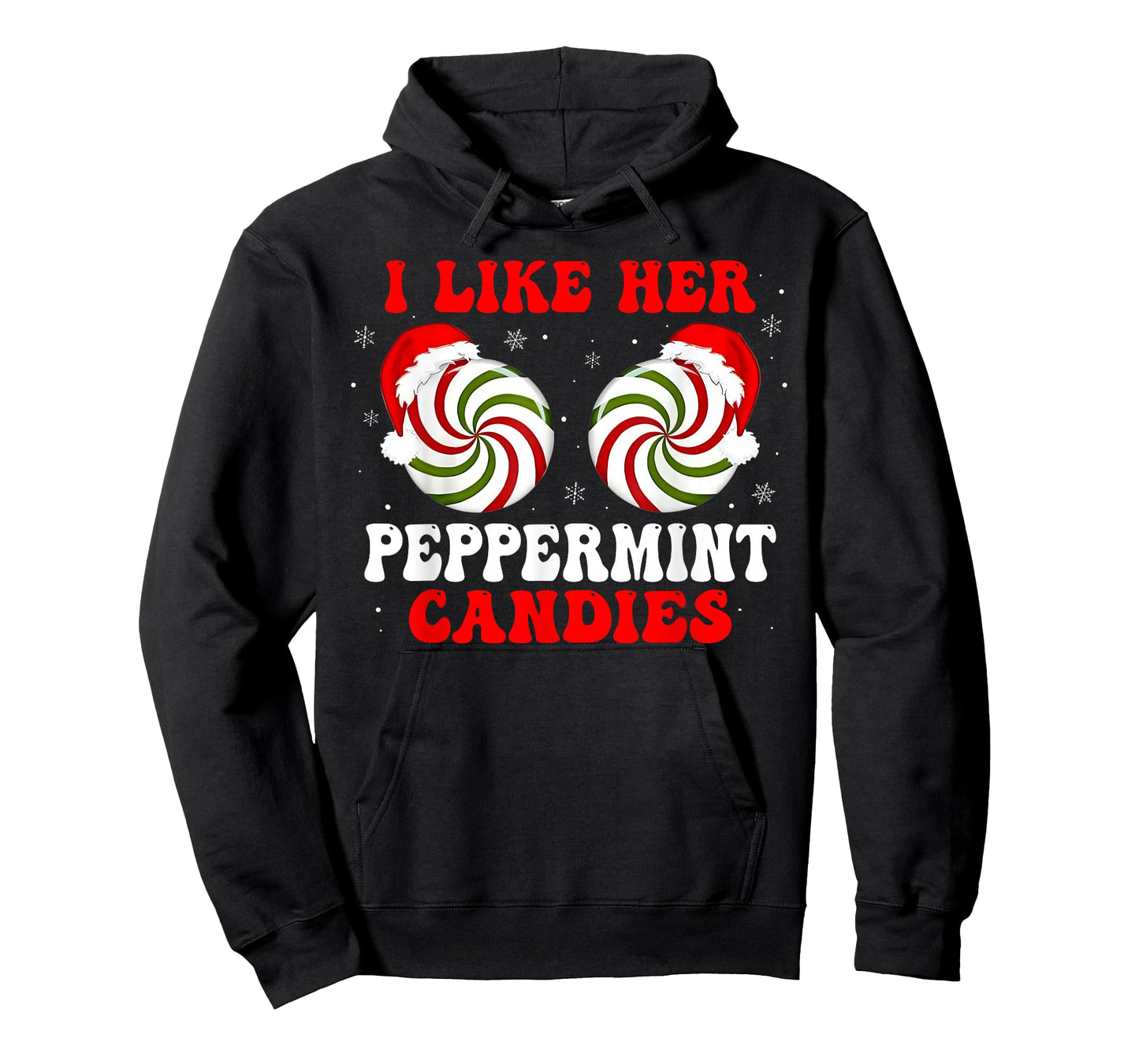 I Like Her Peppermint Candies Couples Matching Christmas T-Shirt