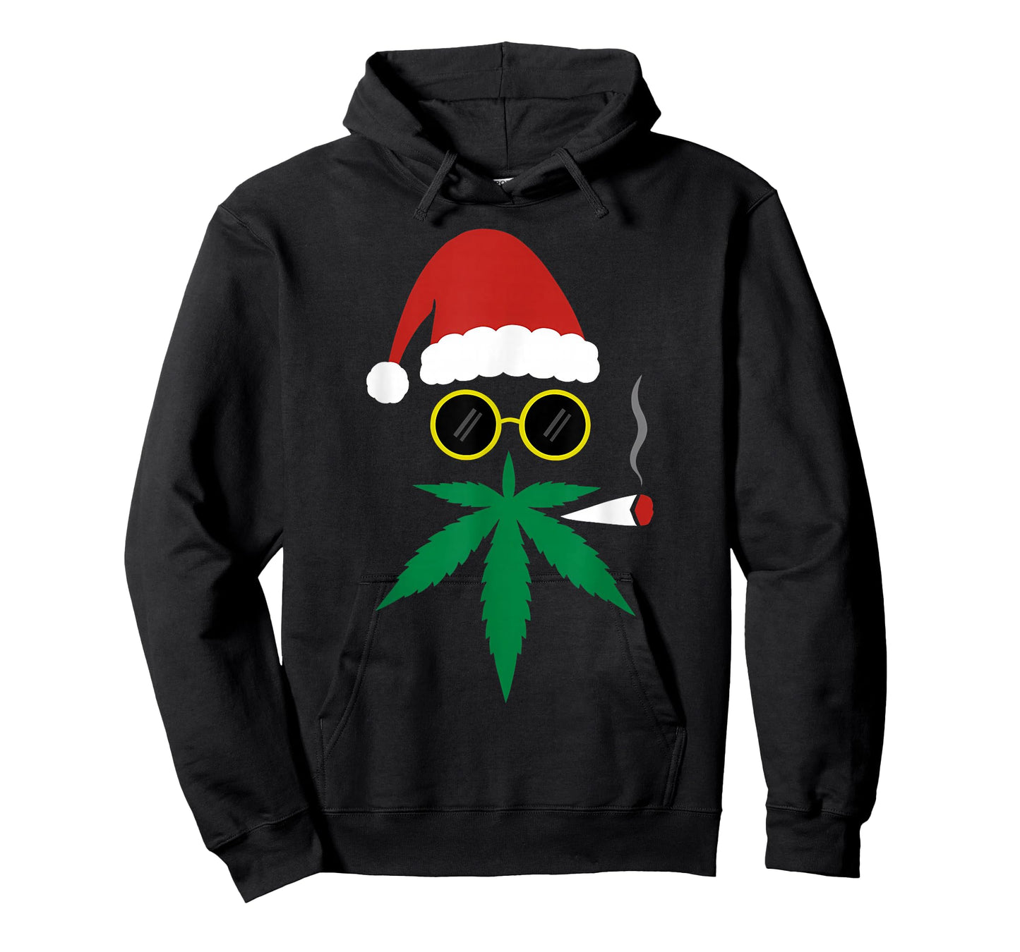 Funny Santa Smoking A Joint Marijuana 420 Stoner Christmas T-Shirt