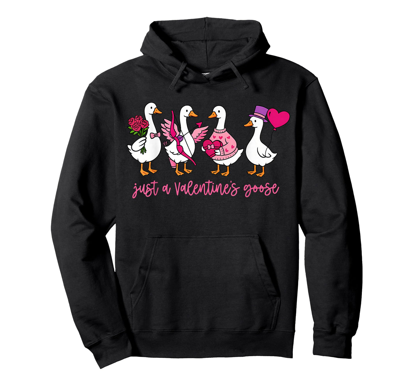 Just A Valentines Goose Cute Silly Geese Valentines Women T-Shirt