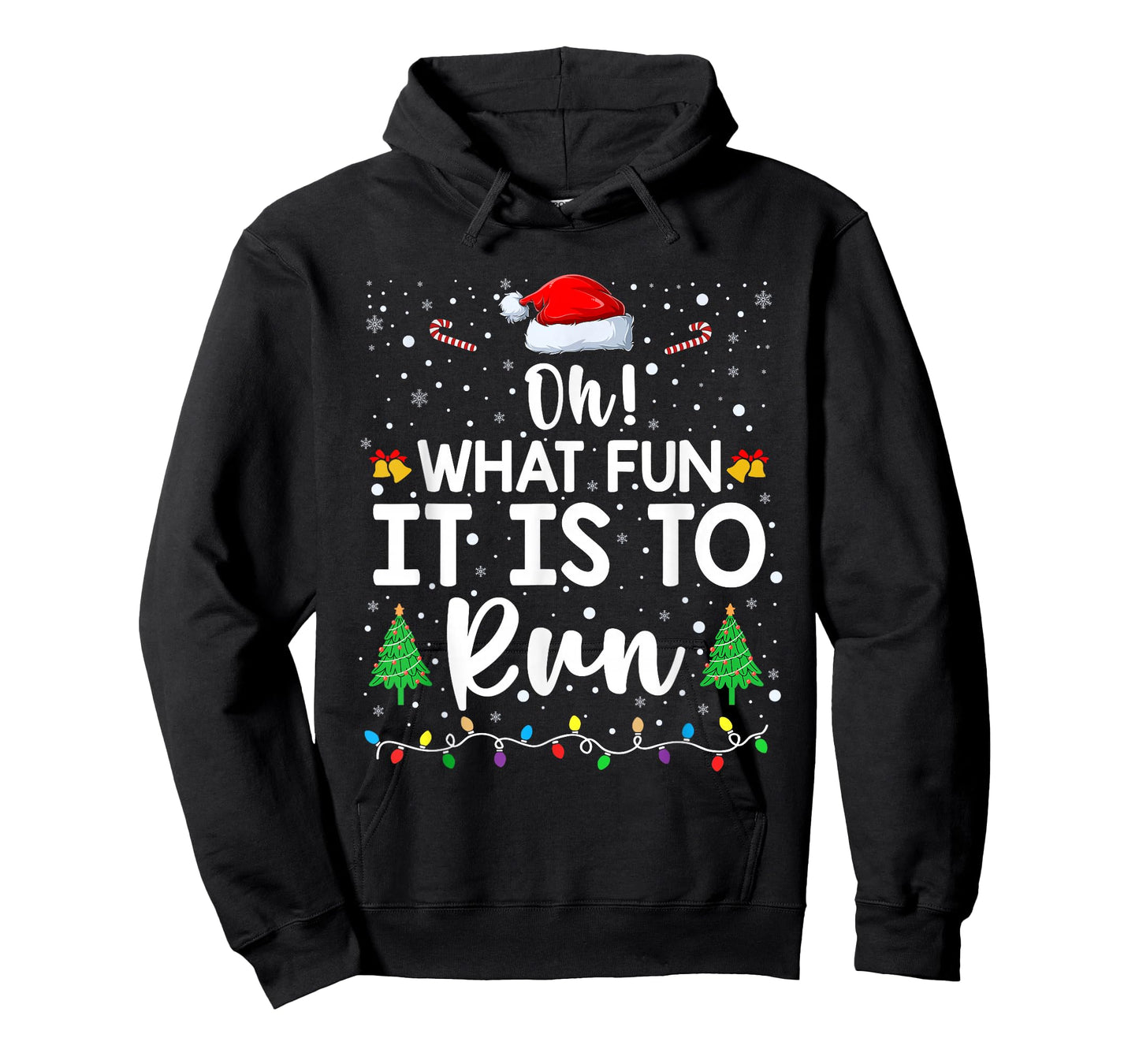 Oh What Fun It is to Run Christmas Funny Running Athlete T-Shirt