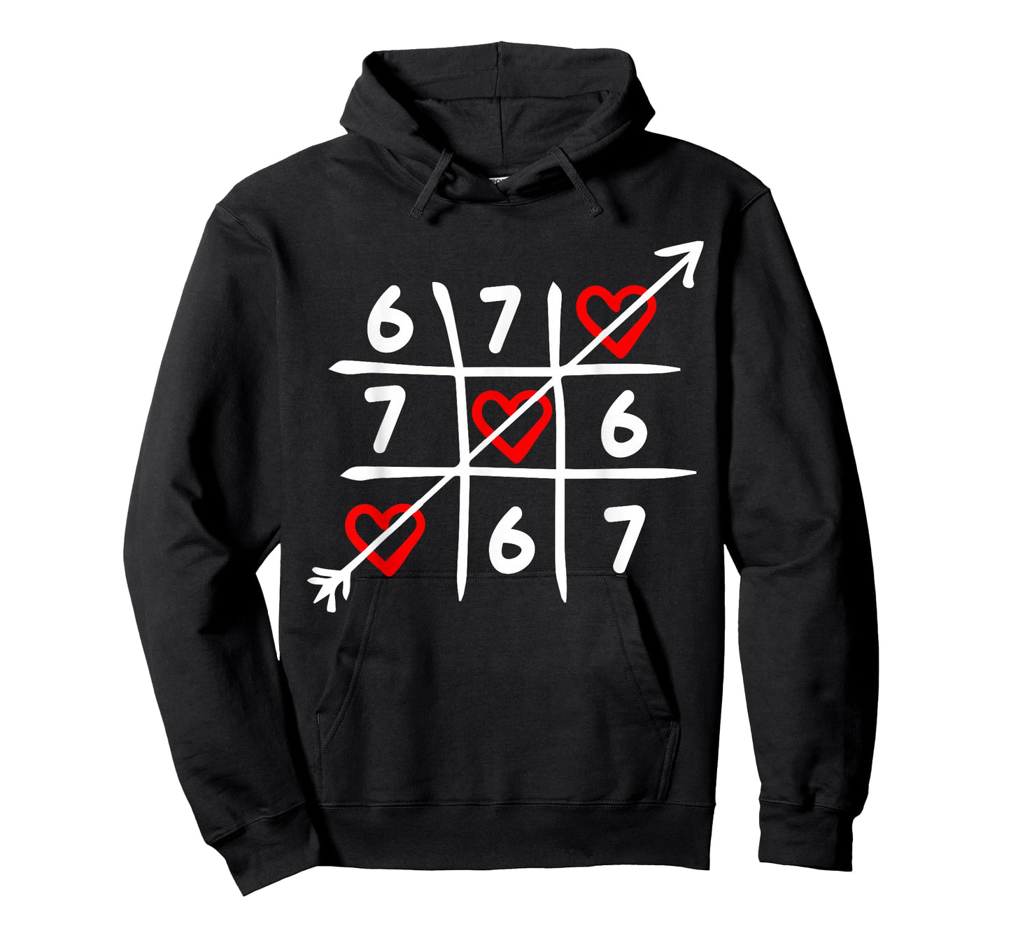Six Seven 67 Meme 6 7 Valentines Day Heart Men Women Kids T-Shirt