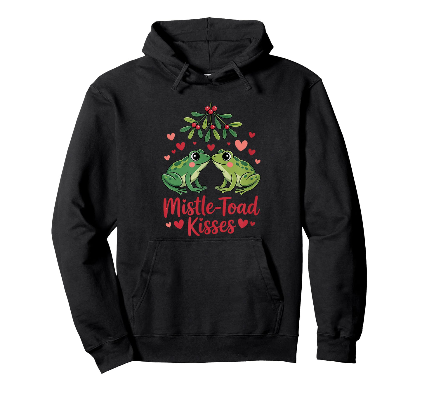 Mistle-Toad Kisses – Cute Christmas Frogs Under Mistletoe T-Shirt