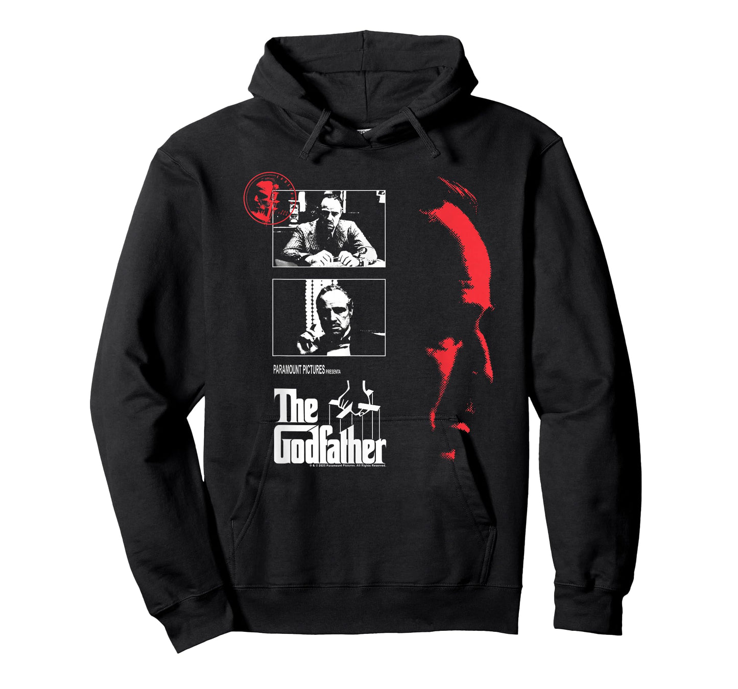 The Godfather Red Shadow Portrait Collage Mafia Movie T-Shirt