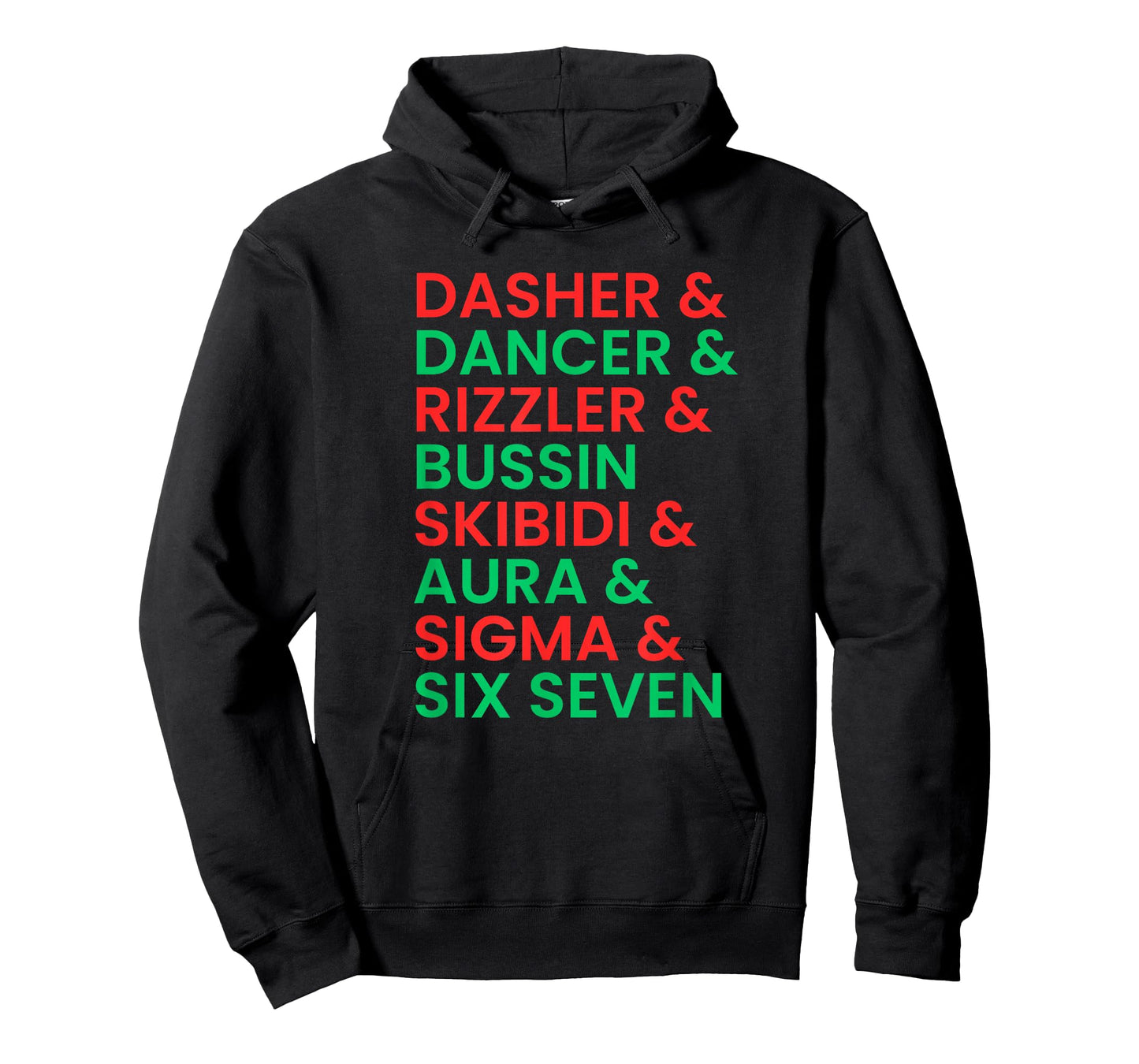 Dasher Dancer Prancer & Rizzler 67 Funny Kids Christmas T-Shirt
