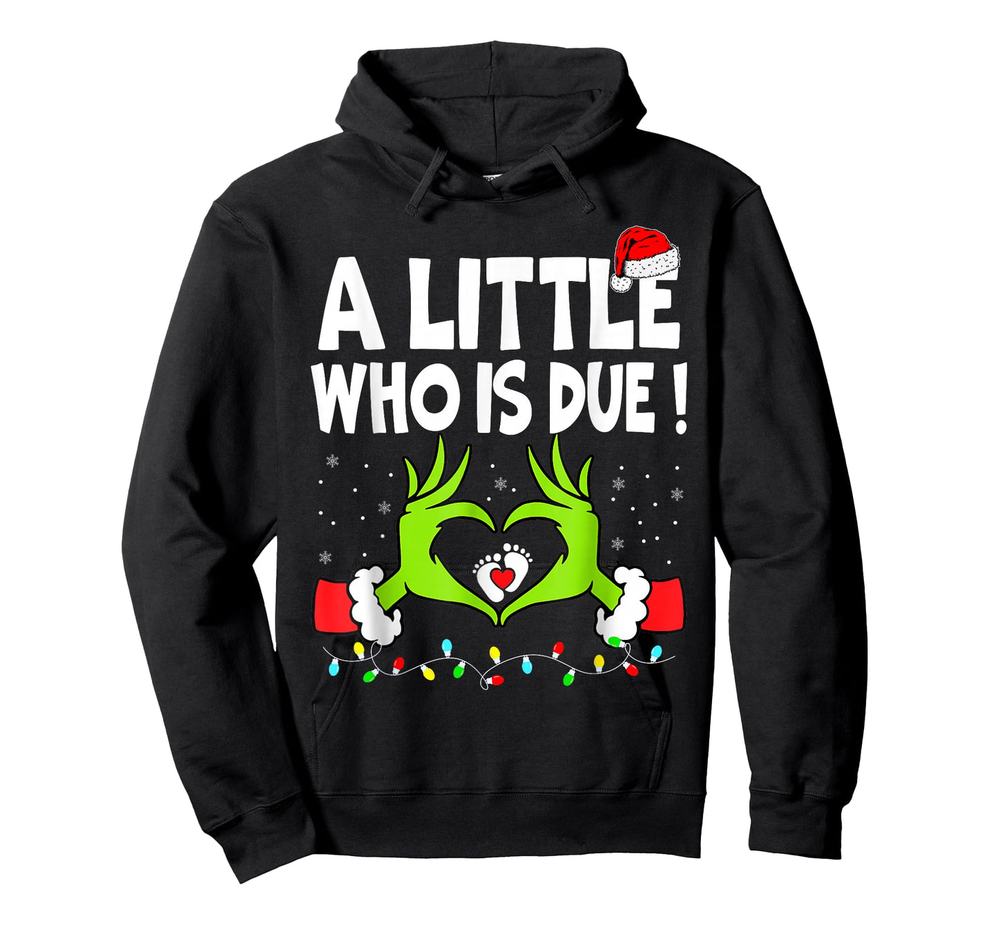 A Little Who is Due Pregnancy Christmas Announcement T-Shirt