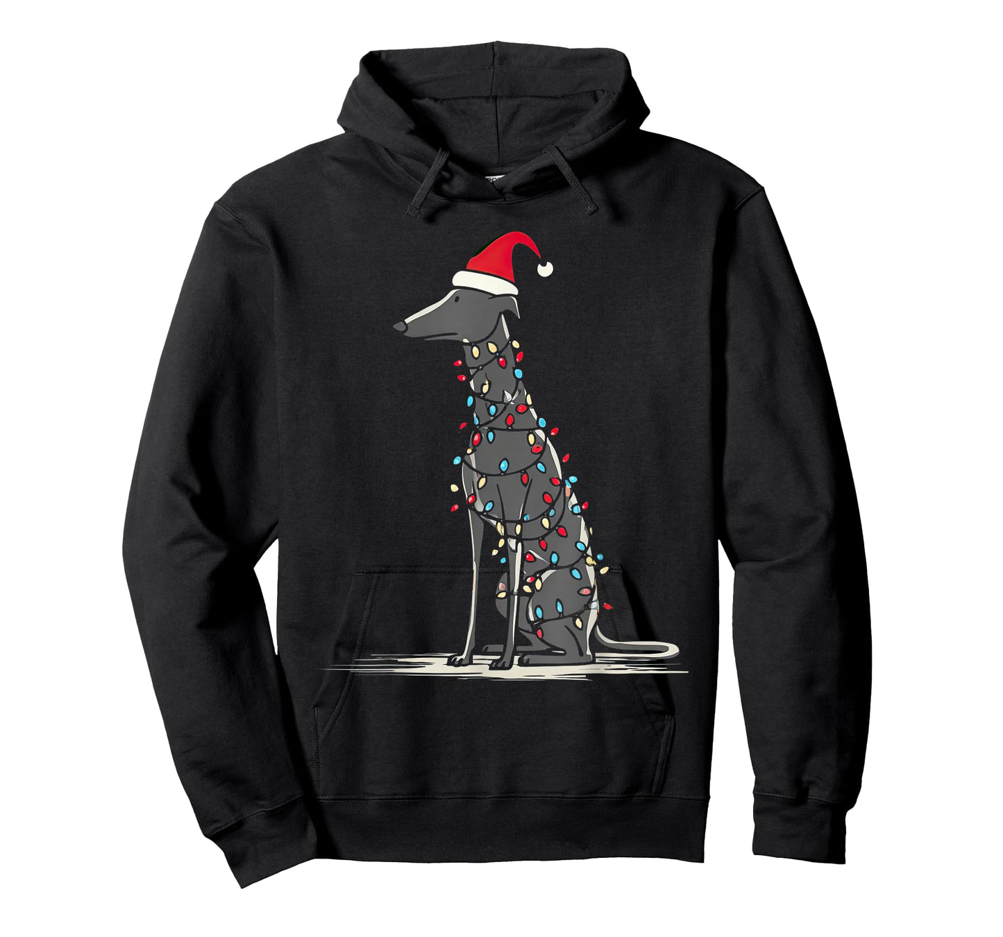 Funny Greyhound Christmas Graphics Dog Lights Lover T-Shirt