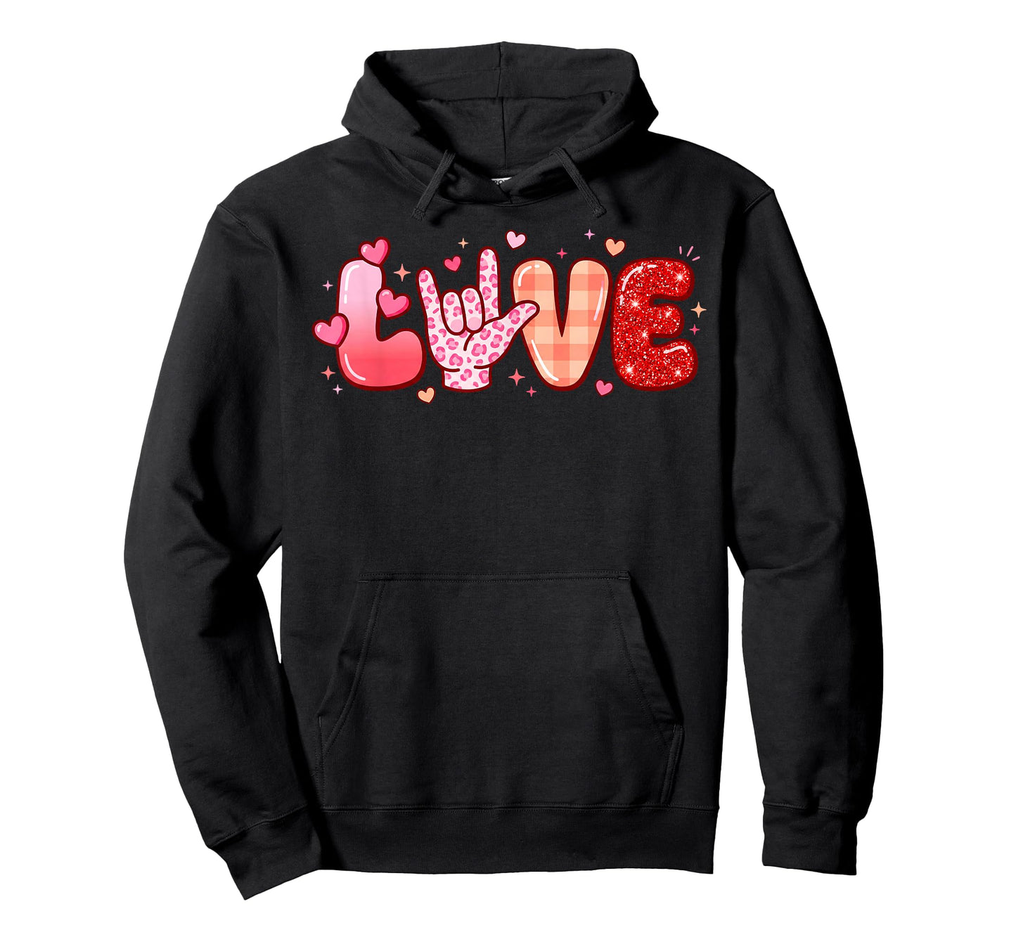 ASL Sign Language Love I Love You Hand Sign Art T-Shirt
