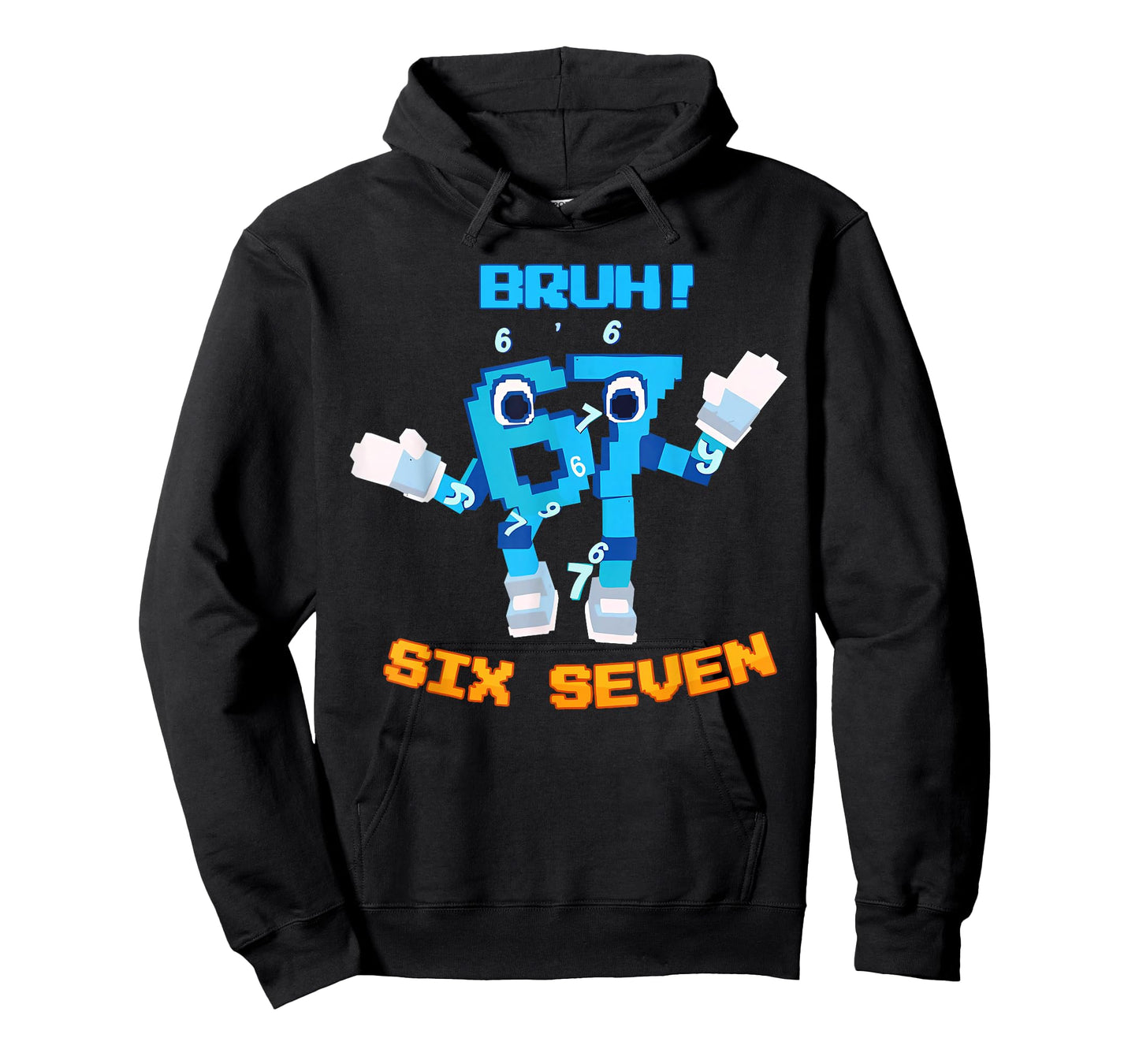 Bruh 6 7 Six Seven Gen Z Alpha Funny Meme Brain Rot Vintage T-Shirt