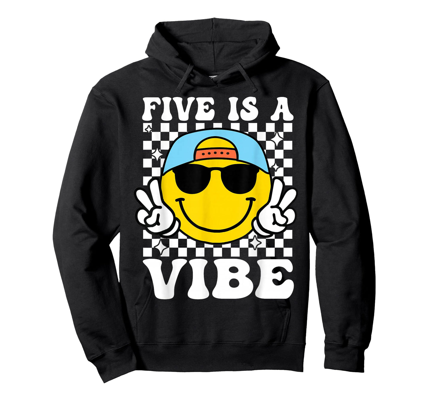 Five is a Vibe 5th Birthday Groovy Boys Girls 5 Years Old T-Shirt