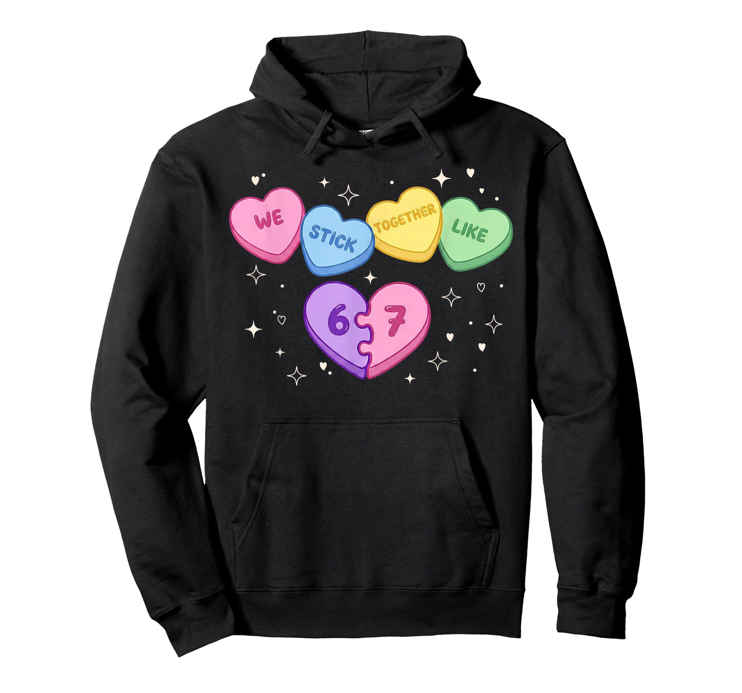 67 Kids Valentines Day We Stick Together Like Six Seven Meme T-Shirt