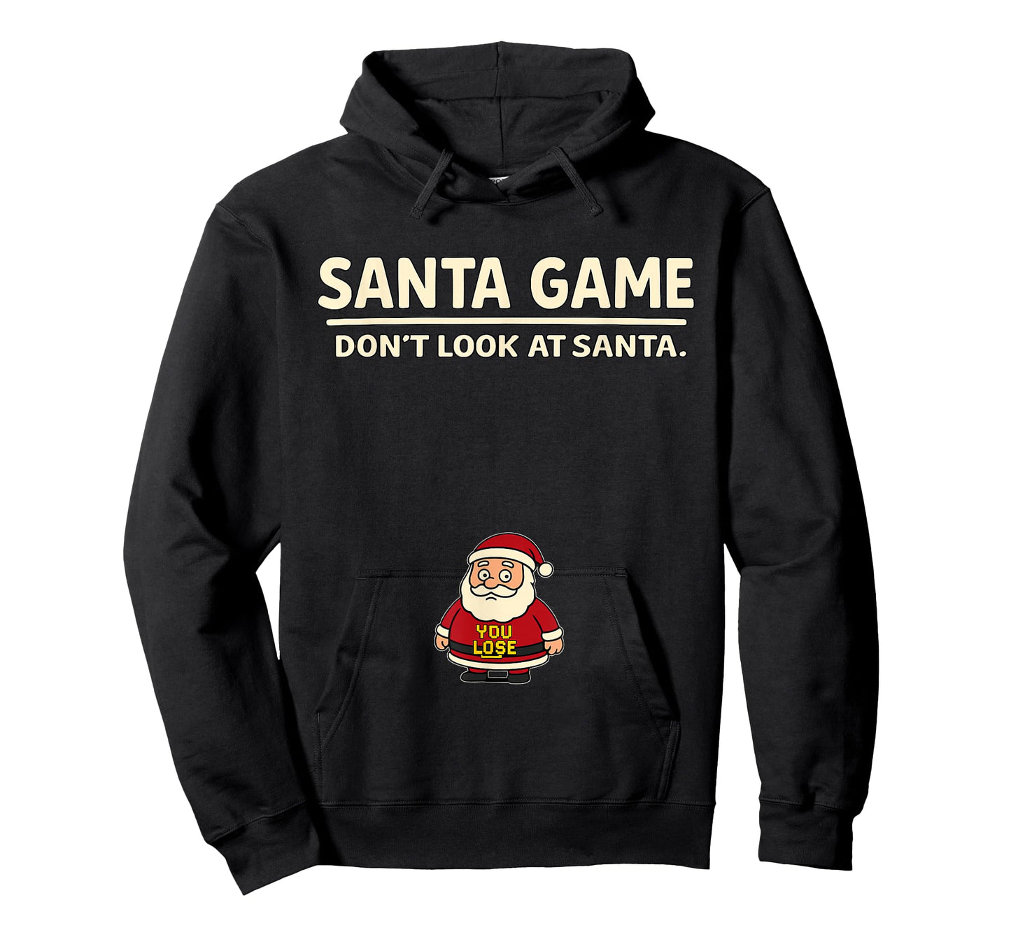 Pixel Funny Pun Joke Christmas Santa Game Dont Look at Santa T-Shirt