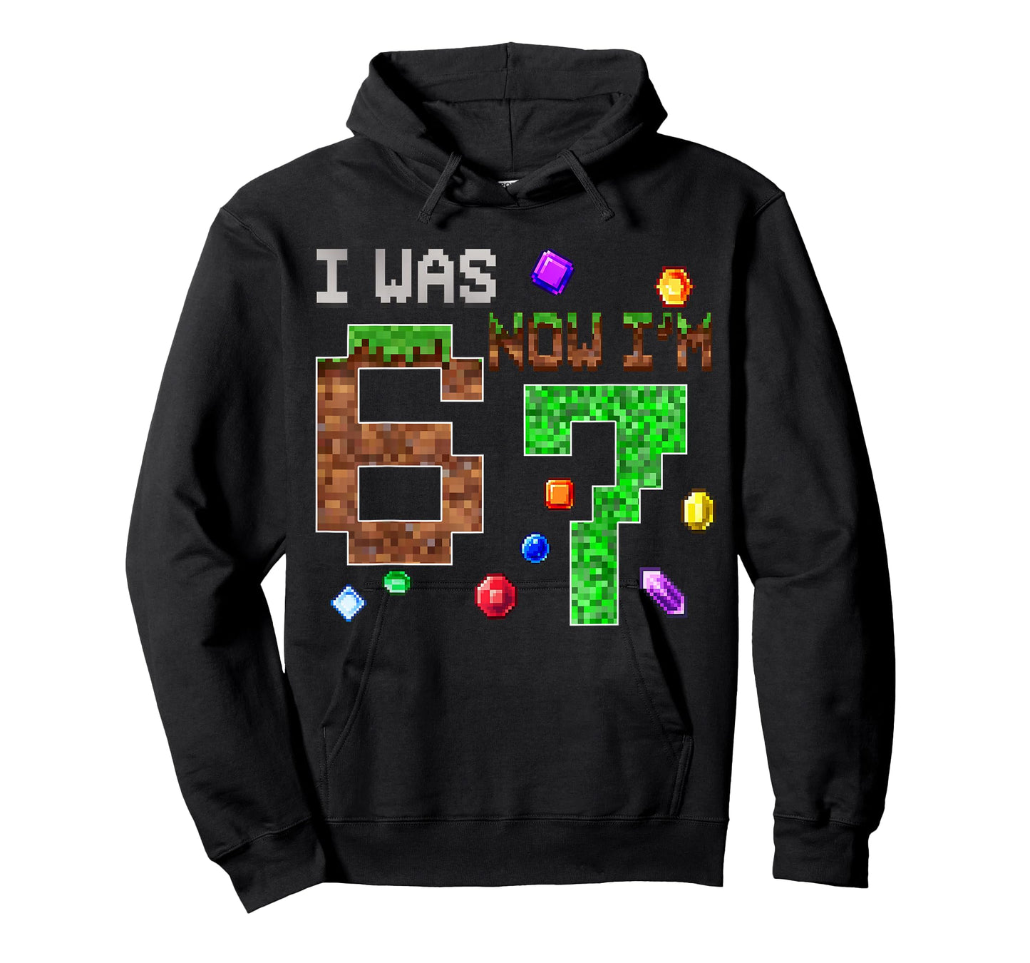 I was 6 Now I'm 7 Pixel Game Birthday Boy Gift for Boys Kid T-Shirt