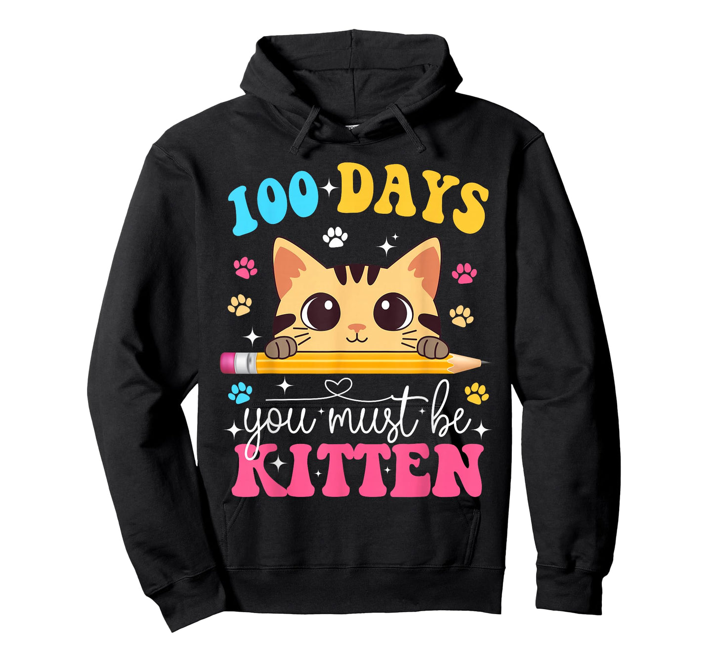 100 Days You Must Be Kitten Cat 100th Day of School Girls T-Shirt