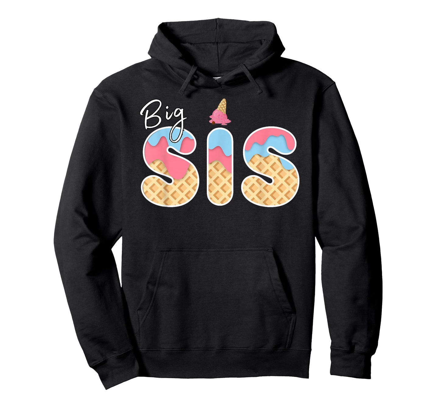 Ice Cream Big Sis 1st Birthday Matching Family T-Shirt