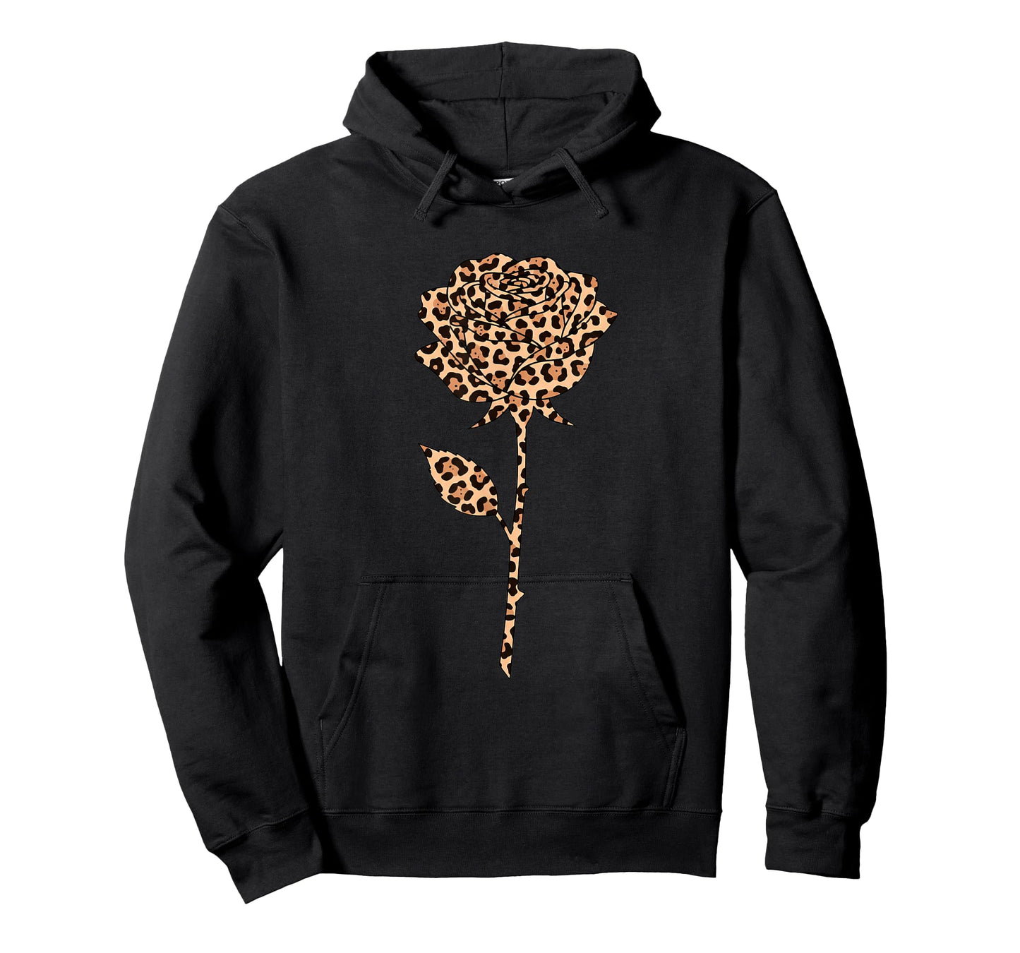 Leopard Rose Floral Safari Print Cheetah Pattern Jungle Art T-Shirt