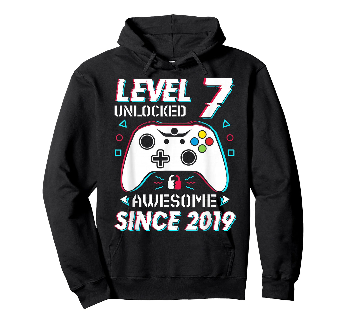 Level 7 Unlocked Video Game 7th Birthday 7 Yr Old Boys T-Shirt