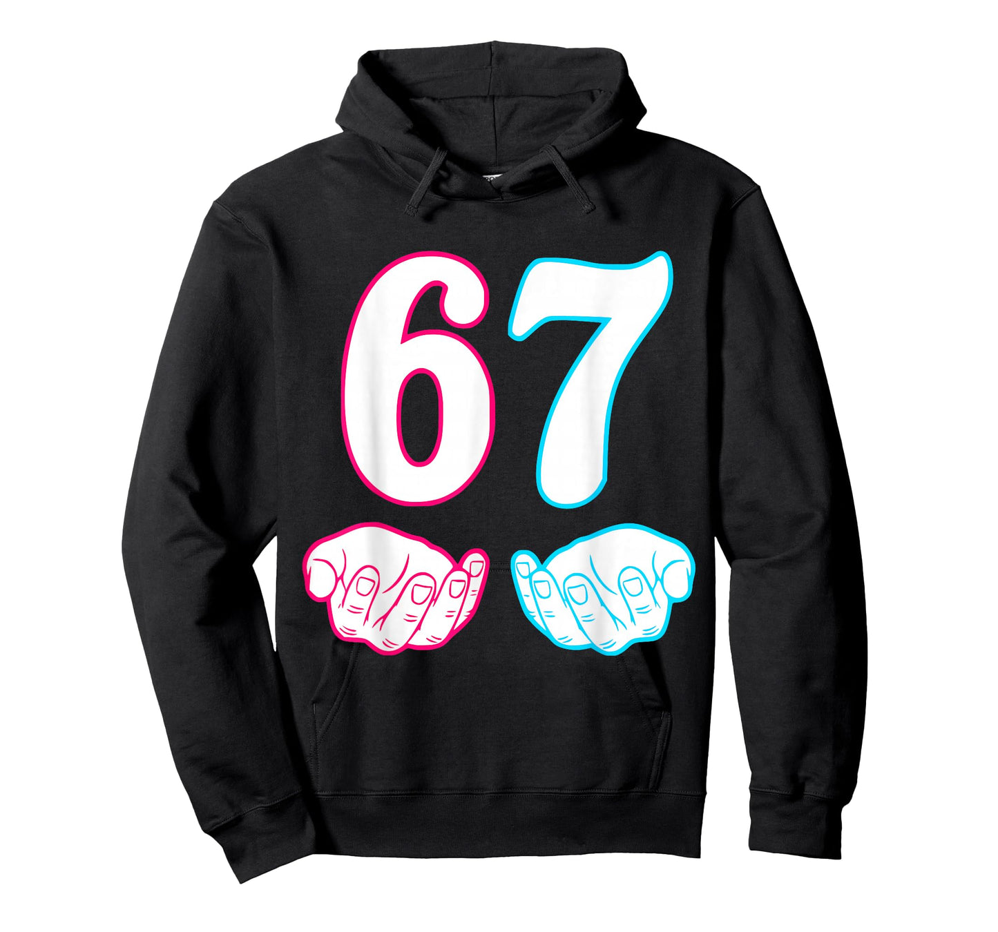 Six Seven 67 6 7 Kids 67 n Boys 6-7 Meme Hands Funny T-Shirt