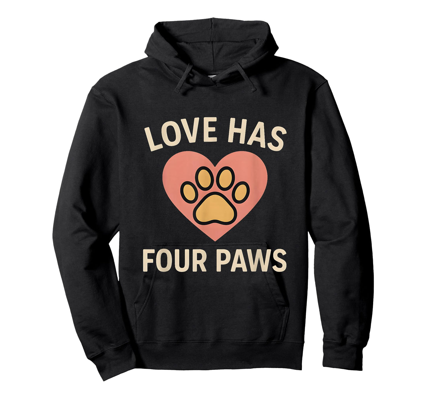 Love Has Four Paws Cute Dog Paw Heart Pet Lover T-Shirt