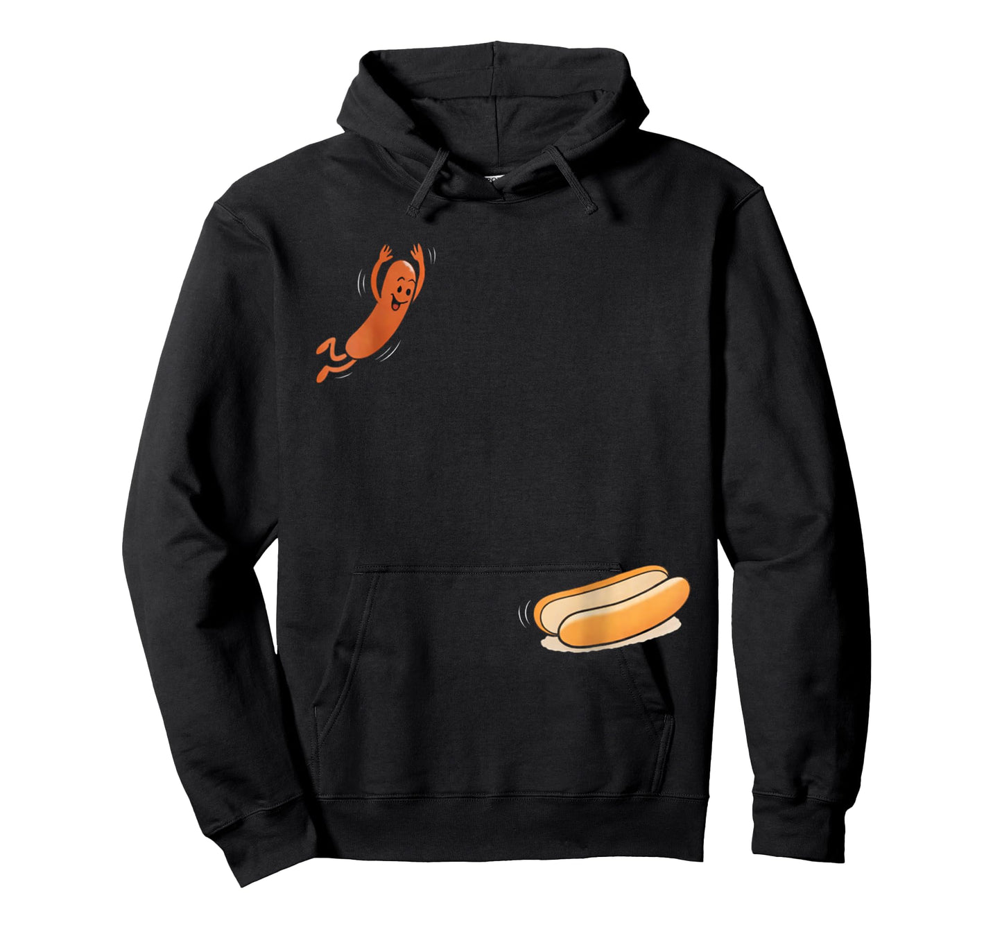 Funny Hot Dog Jumping Into Bun Sausage BBQ High Dive T-Shirt