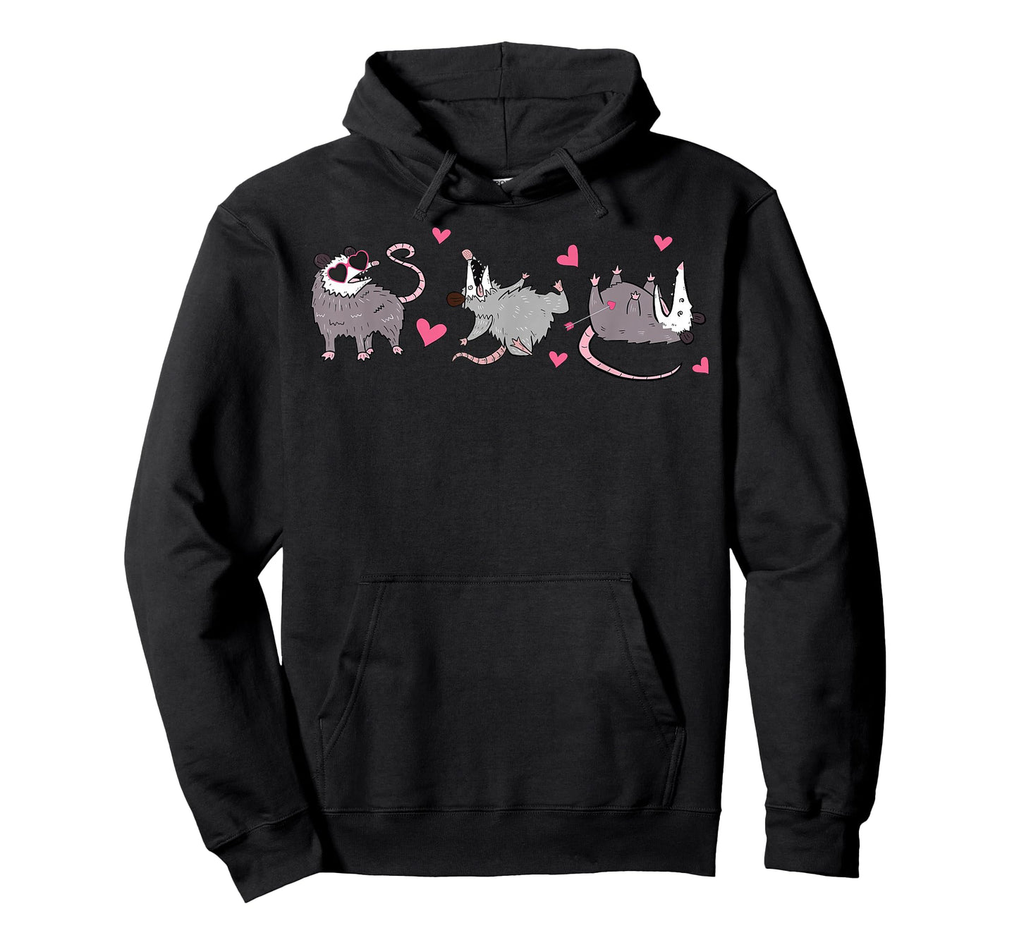 Funny Possum Heart Valentine Day Opossum Animal Lover Meme T-Shirt