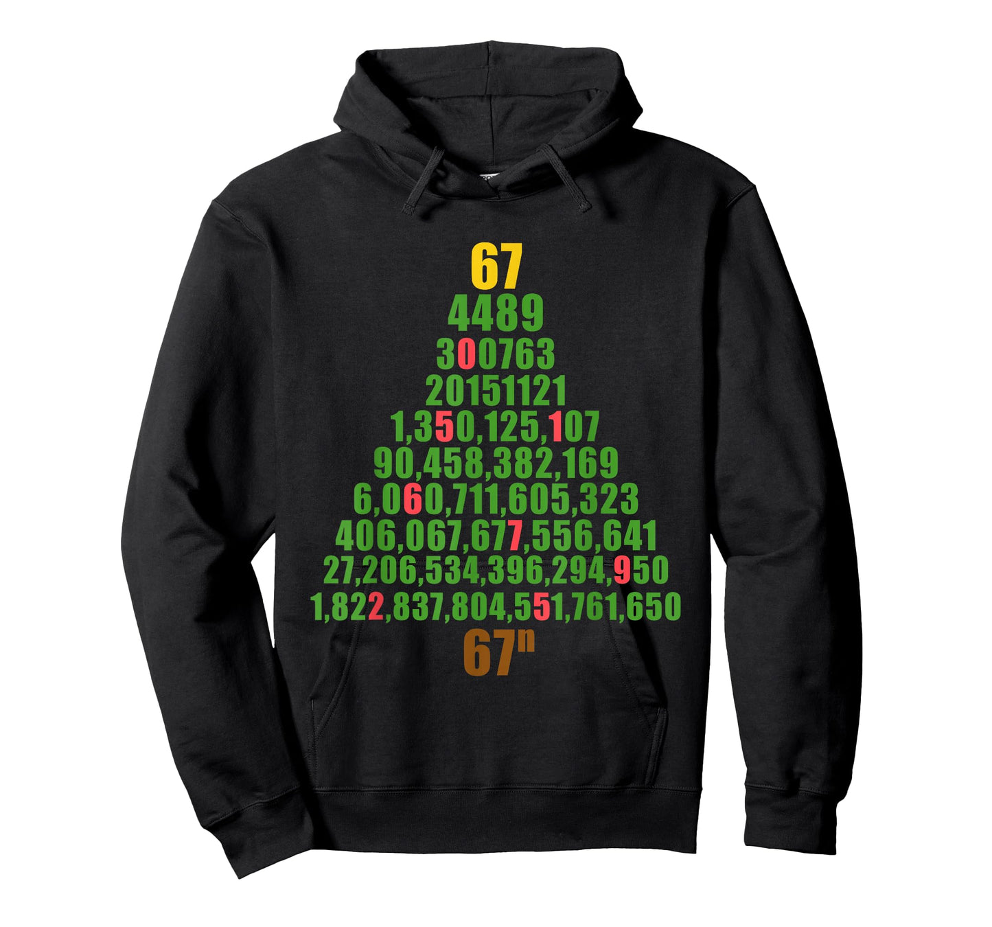 Six Seven Christmas 67 to The NTH Power Funny 6 7 Meme T-Shirt