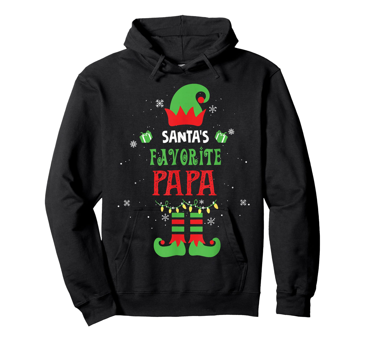 Santa's Favorite Papa Funny Elf Family Xmas T-Shirt