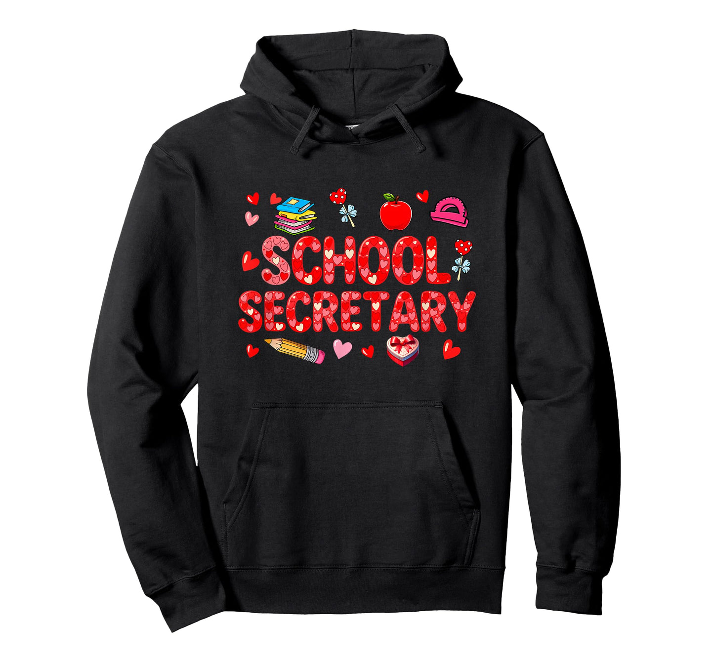 School Secretary Job Tools Valentine Hearts Matching Women T-Shirt